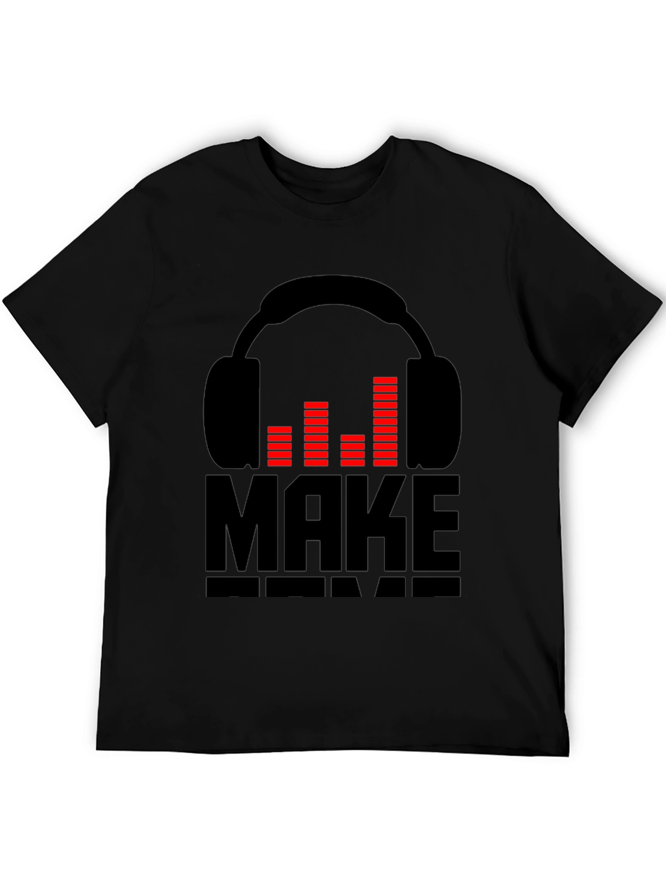 DJ Headphones Graphic Black T-Shirt - Make Some Noise!