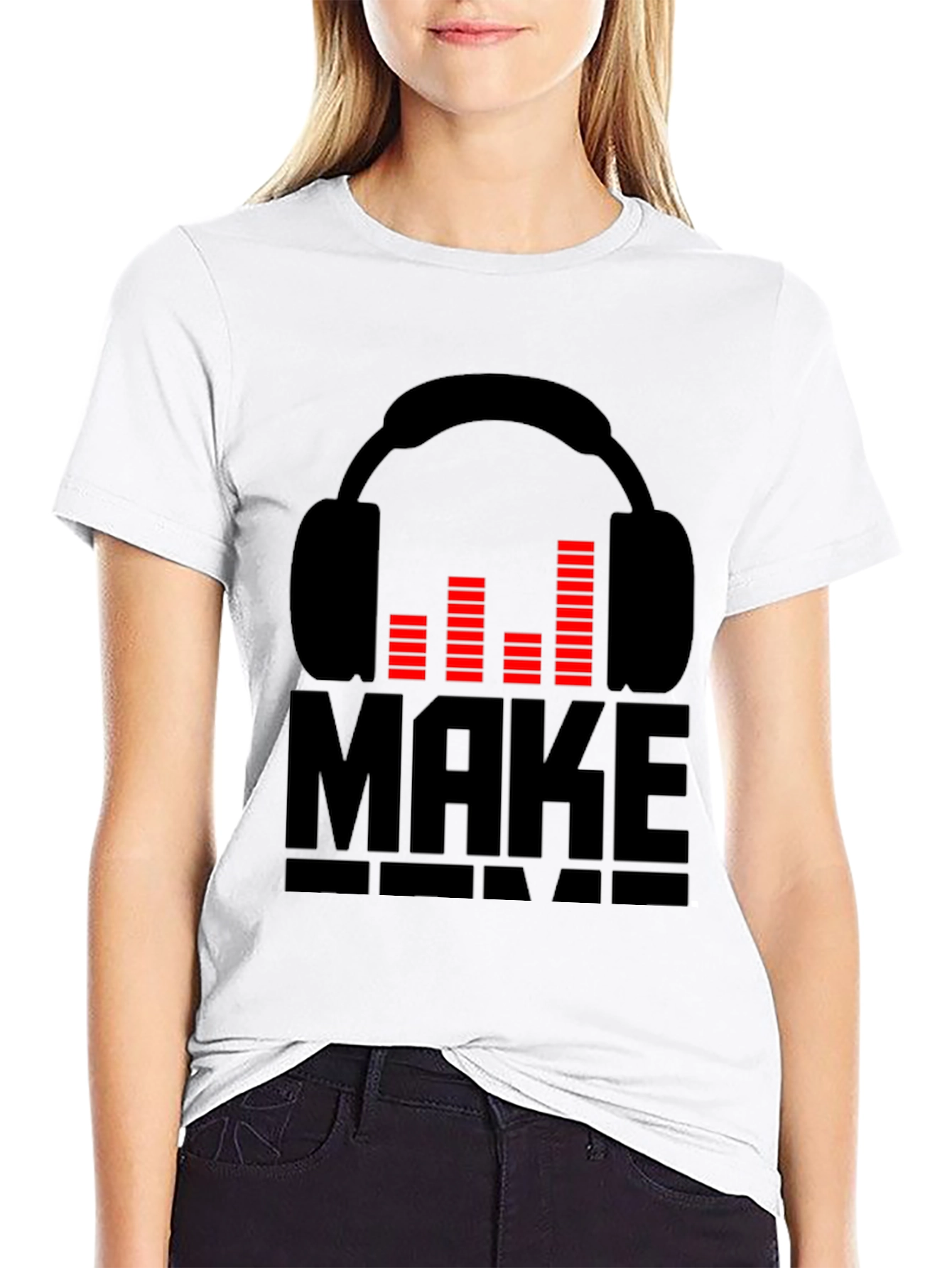 DJ Headphones Graphic Black T-Shirt - Make Some Noise!
