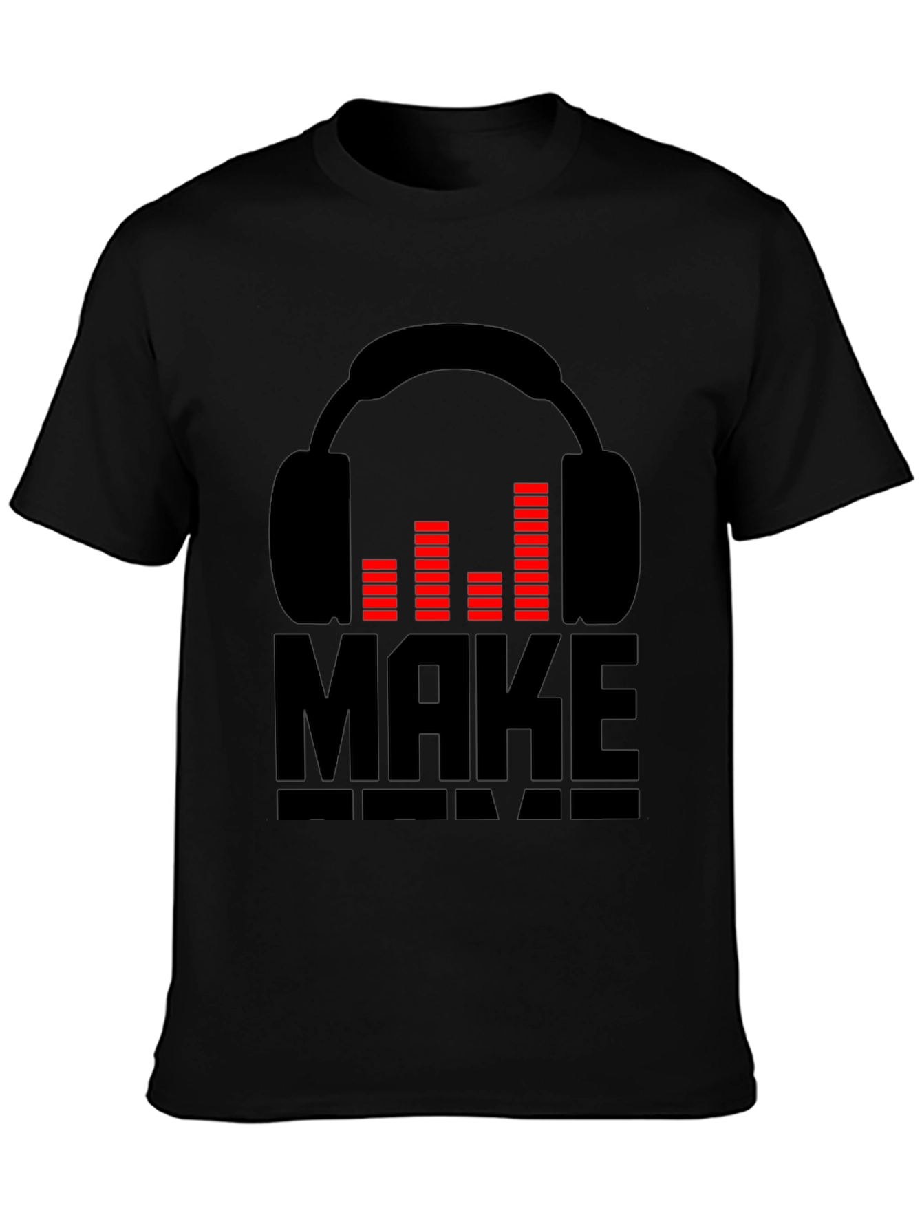 DJ Headphones Graphic Black T-Shirt - Make Some Noise!
