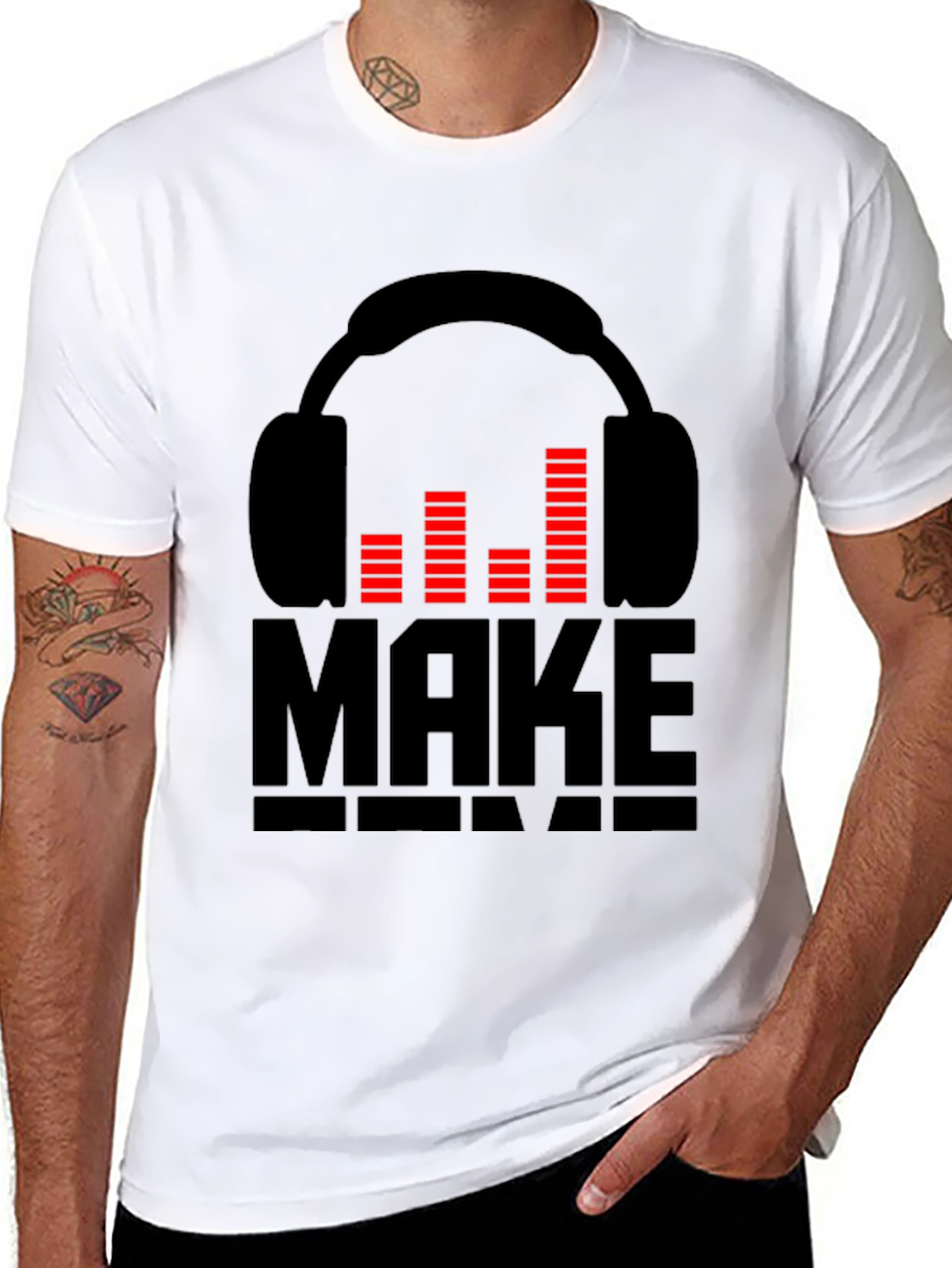 DJ Headphones Graphic Black T-Shirt - Make Some Noise!