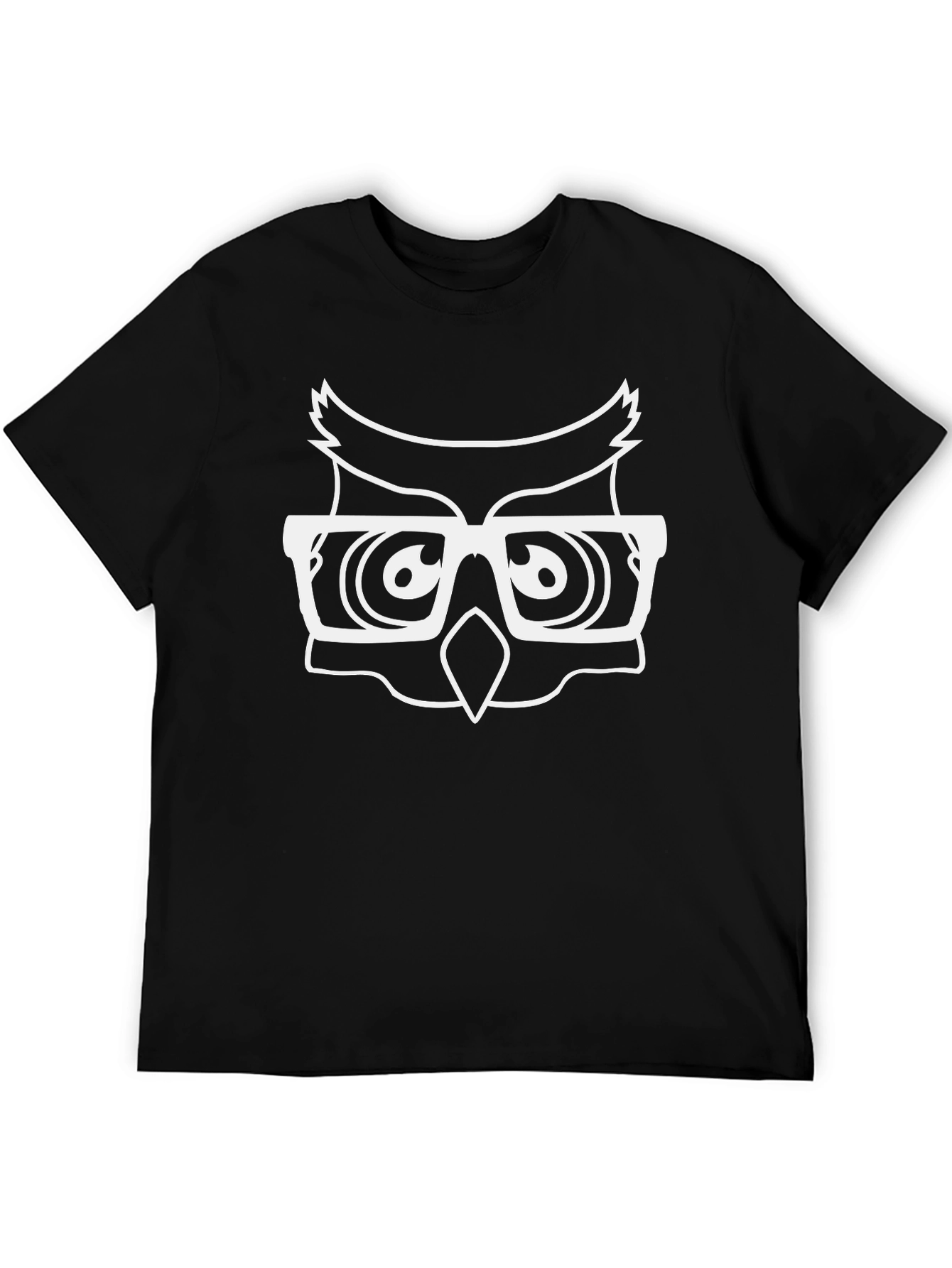 Cool Owl Glasses Black T-Shirt