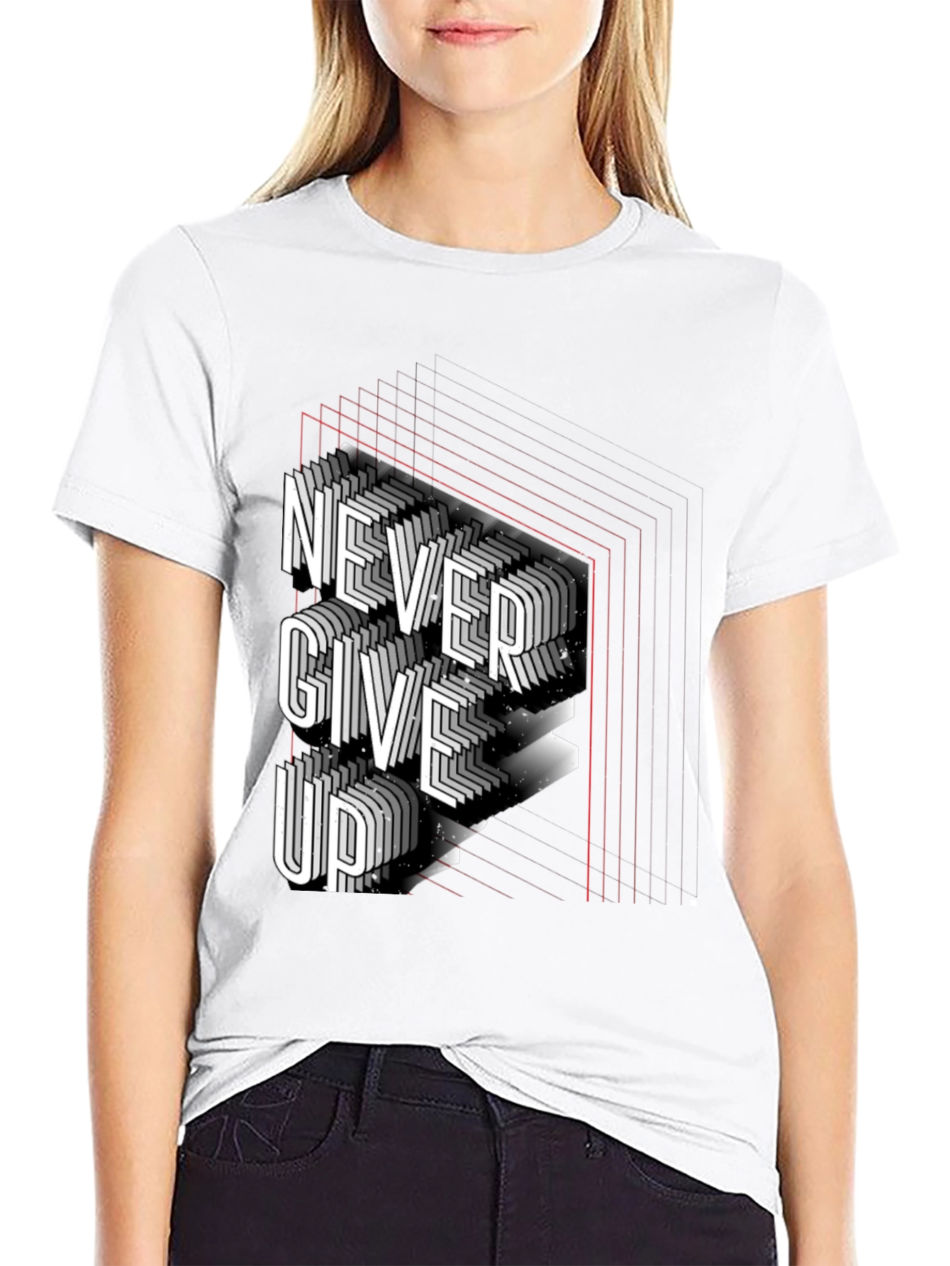 Never Give Up Graphic Tee - Stylish Motivation