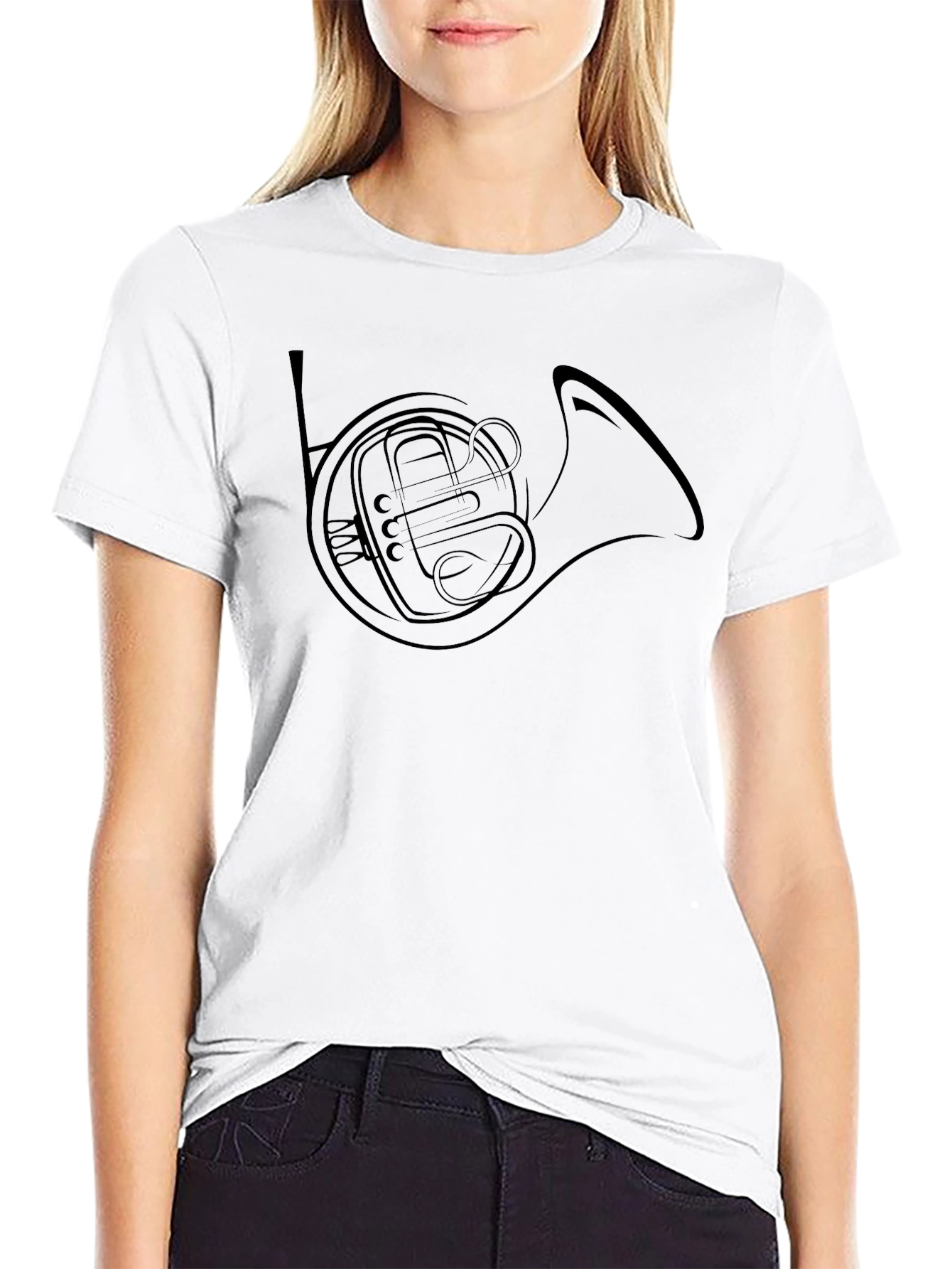 French Horn Graphic Tee - Musicians T-Shirt