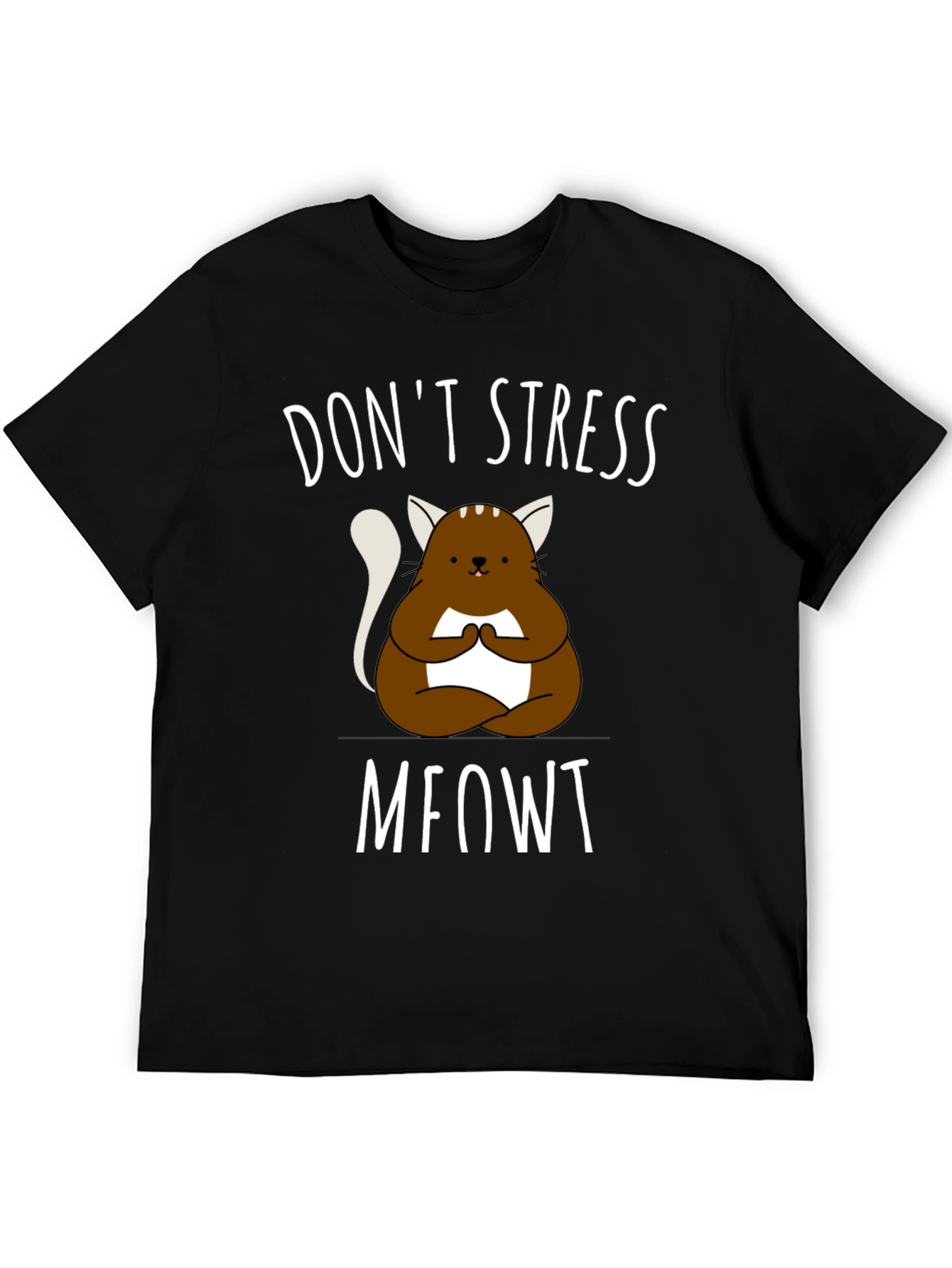 Dont Stress Meowt T-Shirt - Meditating Cat Tee