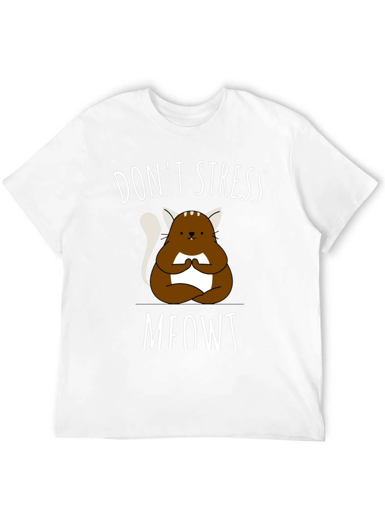 Dont Stress Meowt T-Shirt - Meditating Cat Tee