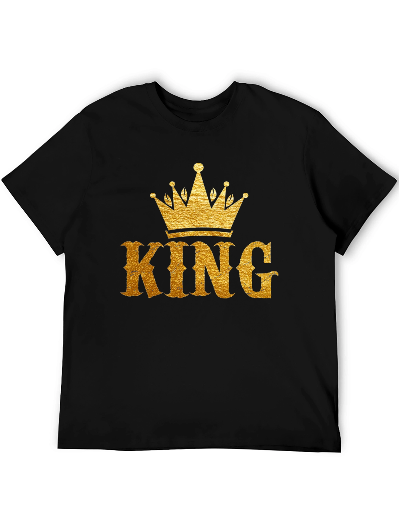 King Crown Graphic Print Black T-Shirt