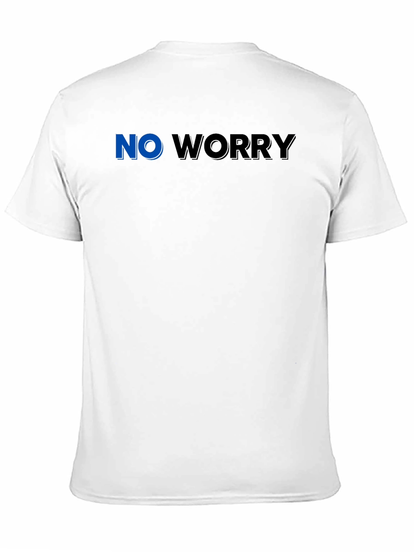No Worry Graphic Tee - Black Cotton Casual