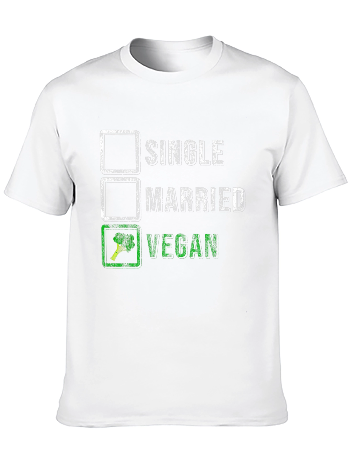 Vegan T-Shirt: Single Married Vegan Checklist