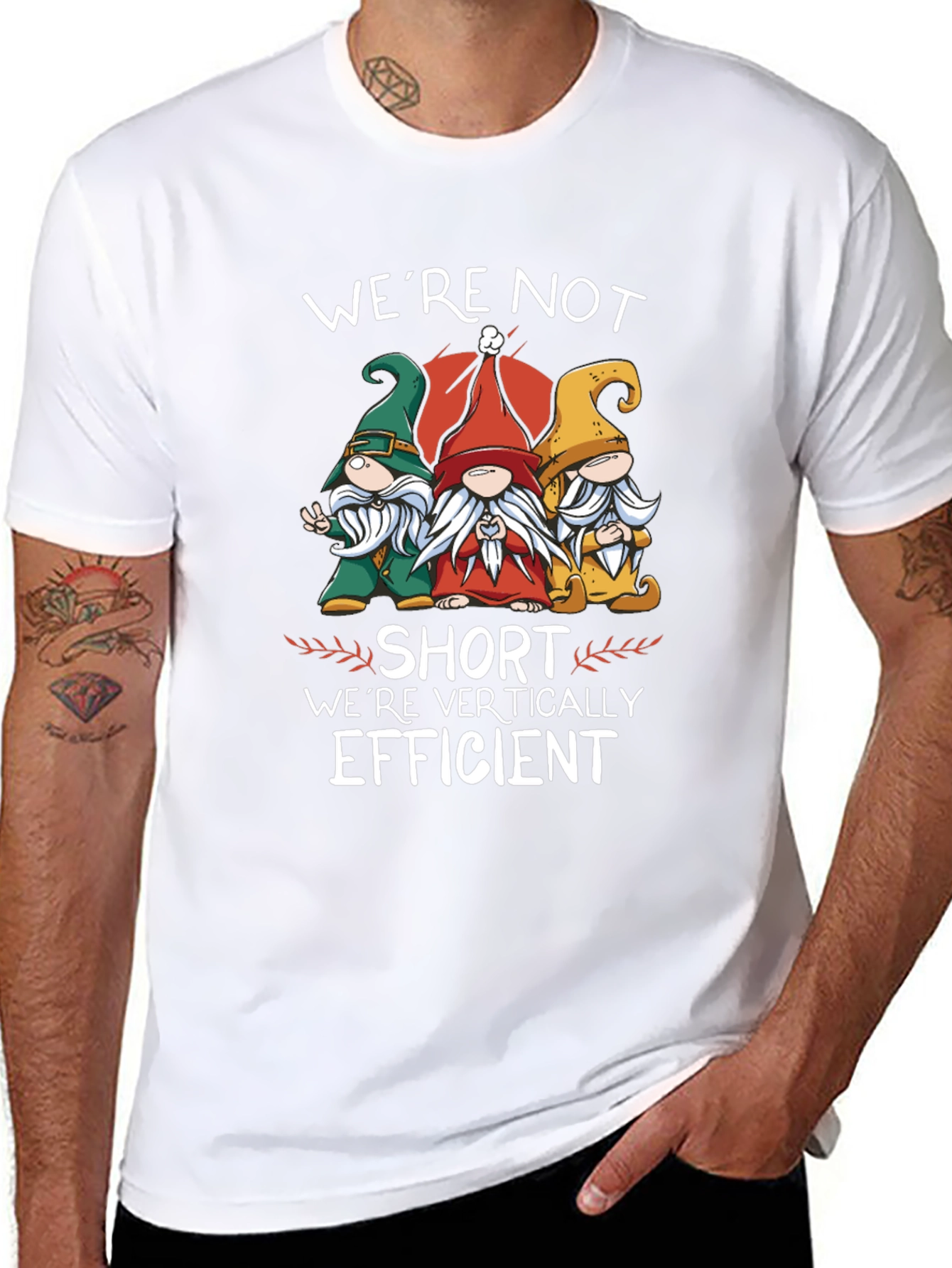 Were Not Short T-Shirt Funny Gnome Tee