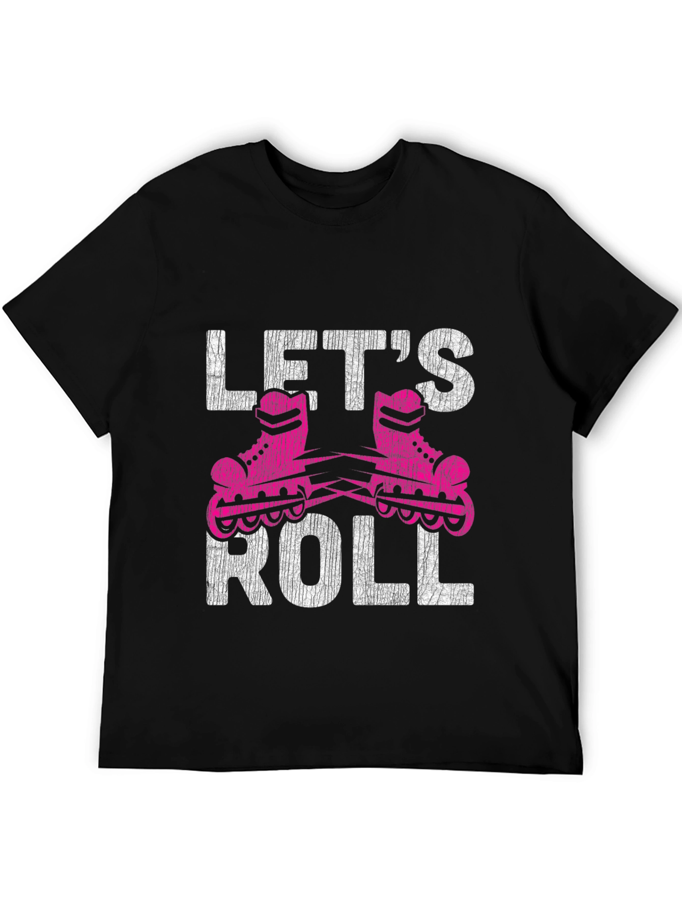 Lets Roll Graphic T-Shirt - Retro Roller Skating Tee