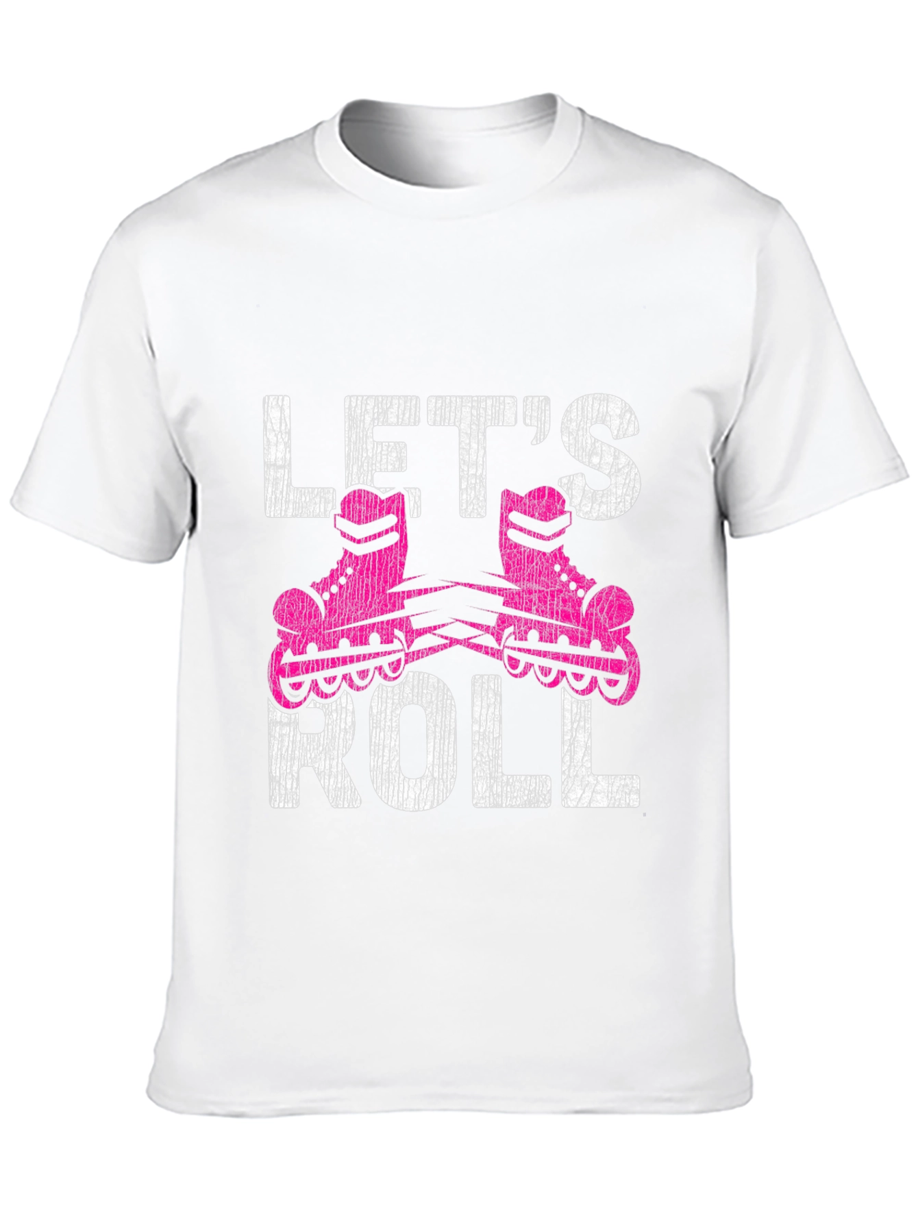 Lets Roll Graphic T-Shirt - Retro Roller Skating Tee
