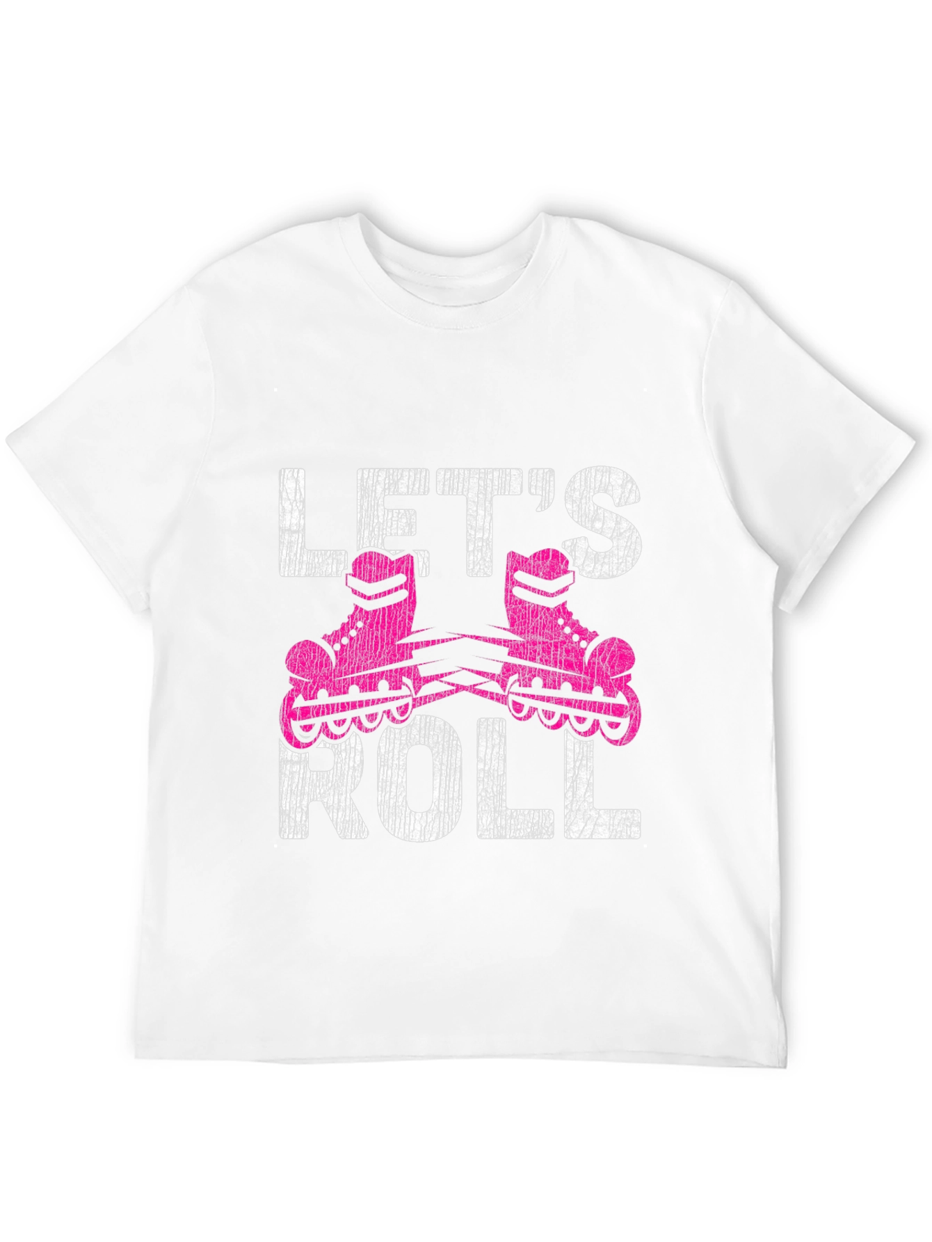 Lets Roll Graphic T-Shirt - Retro Roller Skating Tee