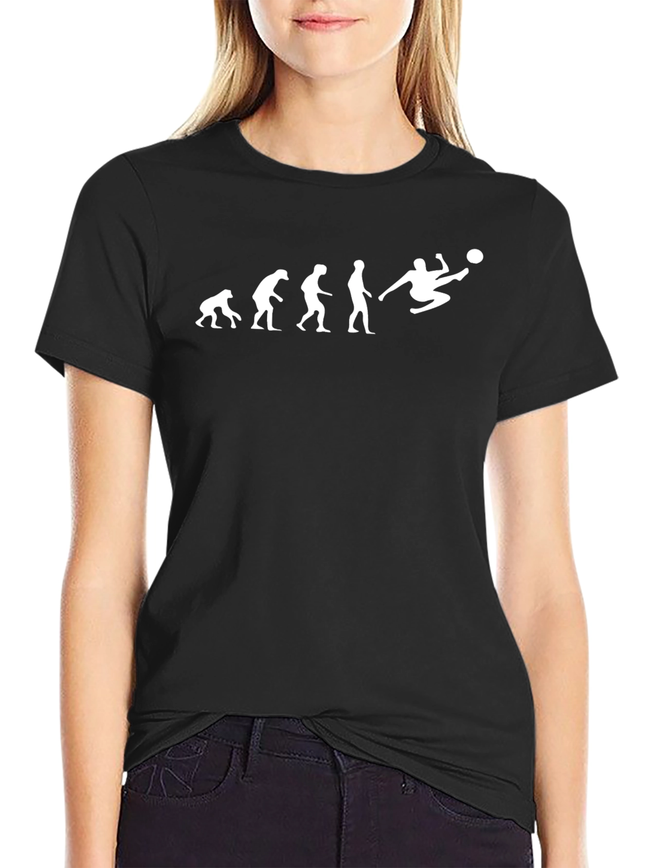 Evolution of Soccer Black T-Shirt