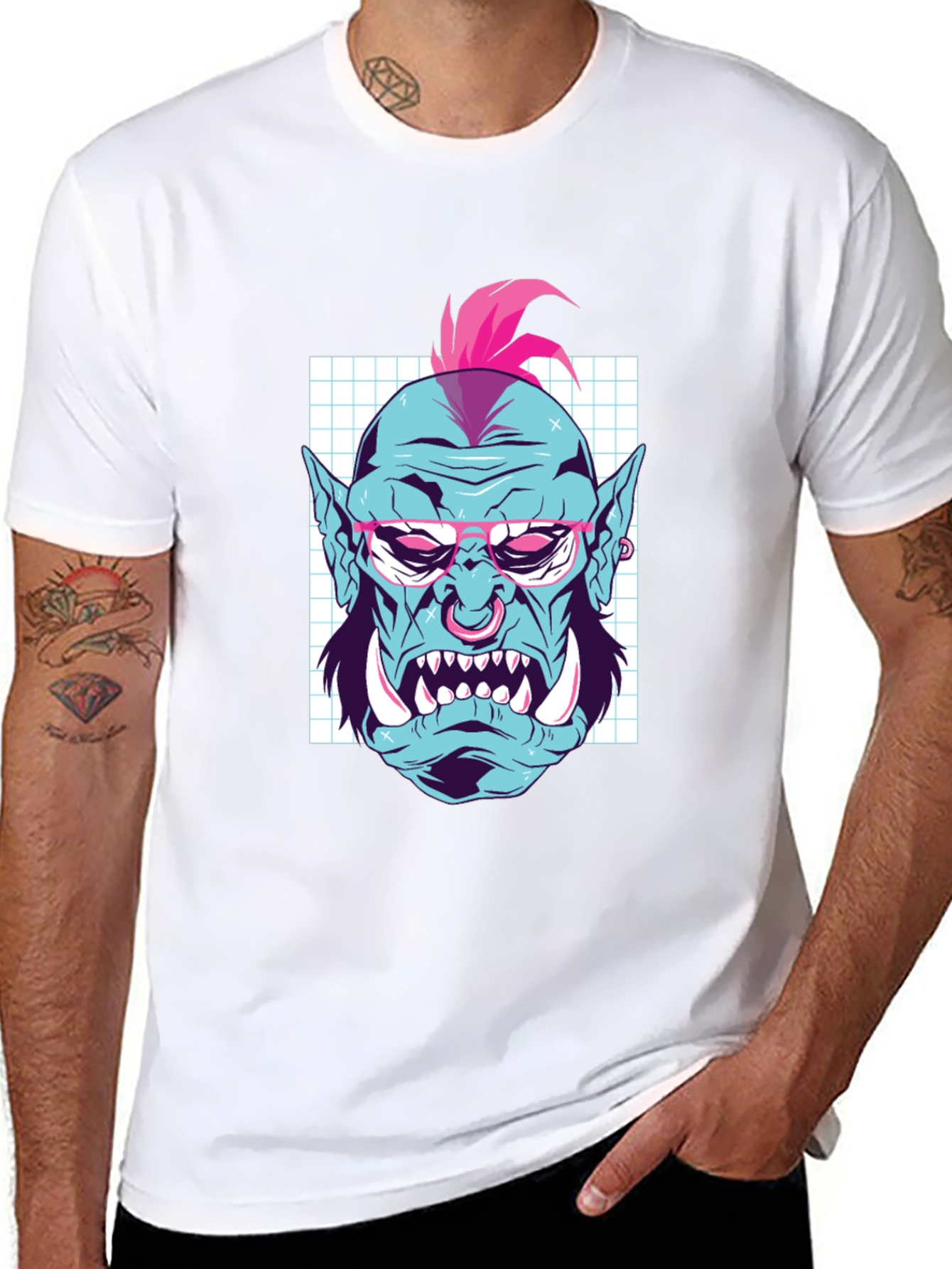Cool Orc Graphic Tee - Black Cotton T-Shirt