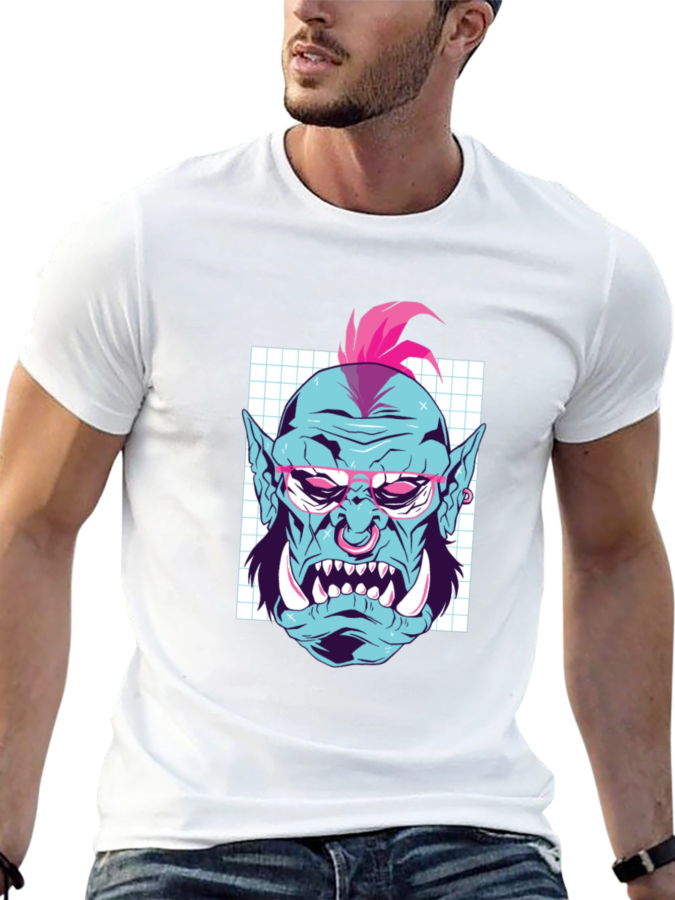 Cool Orc Graphic Tee - Black Cotton T-Shirt