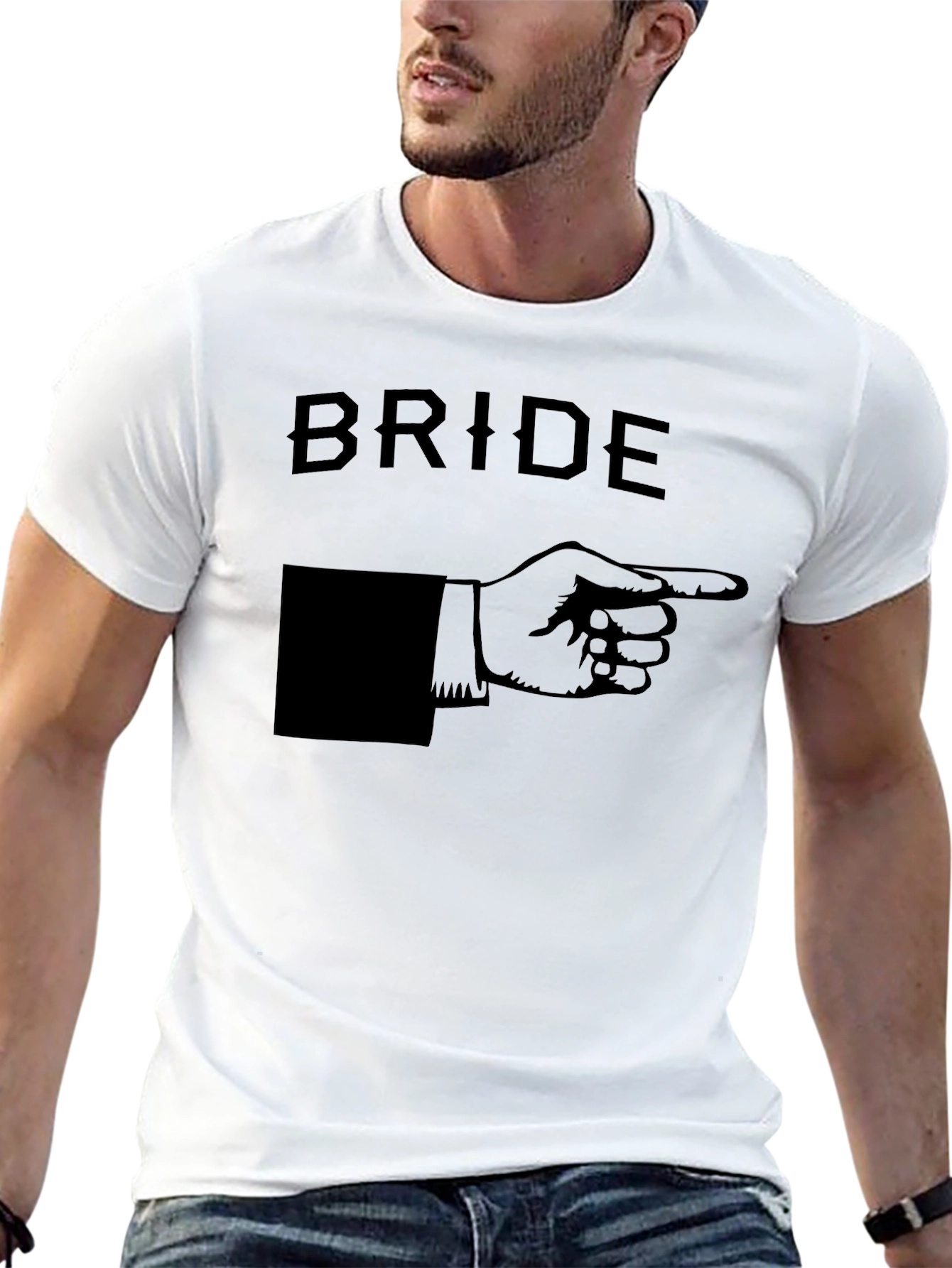 Bride Pointing T-Shirt Novelty Wedding Tee
