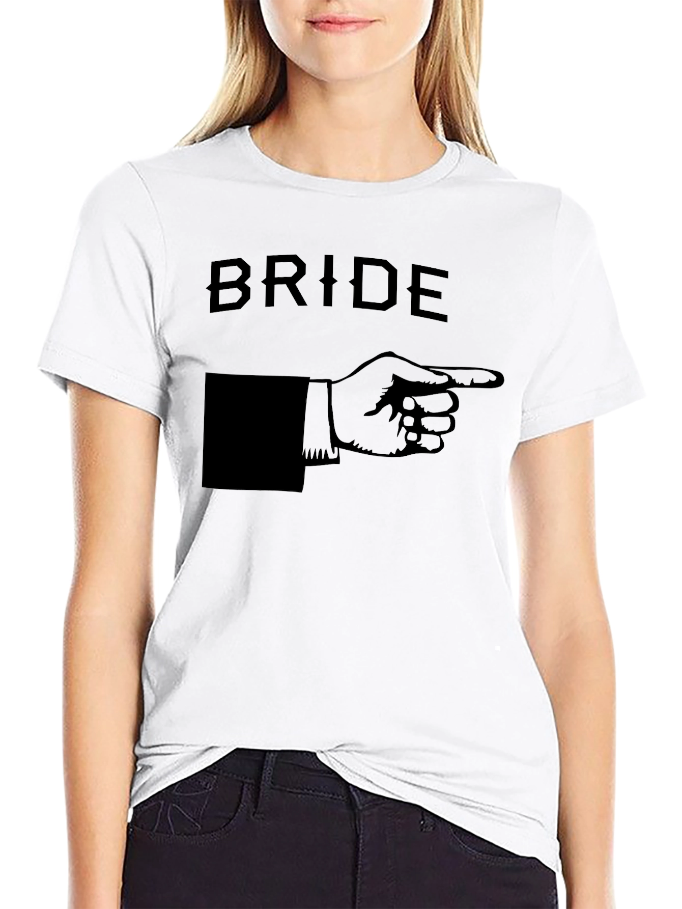Bride Pointing T-Shirt Novelty Wedding Tee