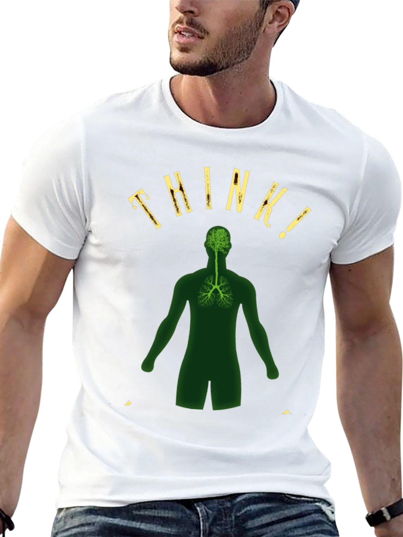 Think! Brain and Lung T-Shirt - Anatomical Awareness Tee