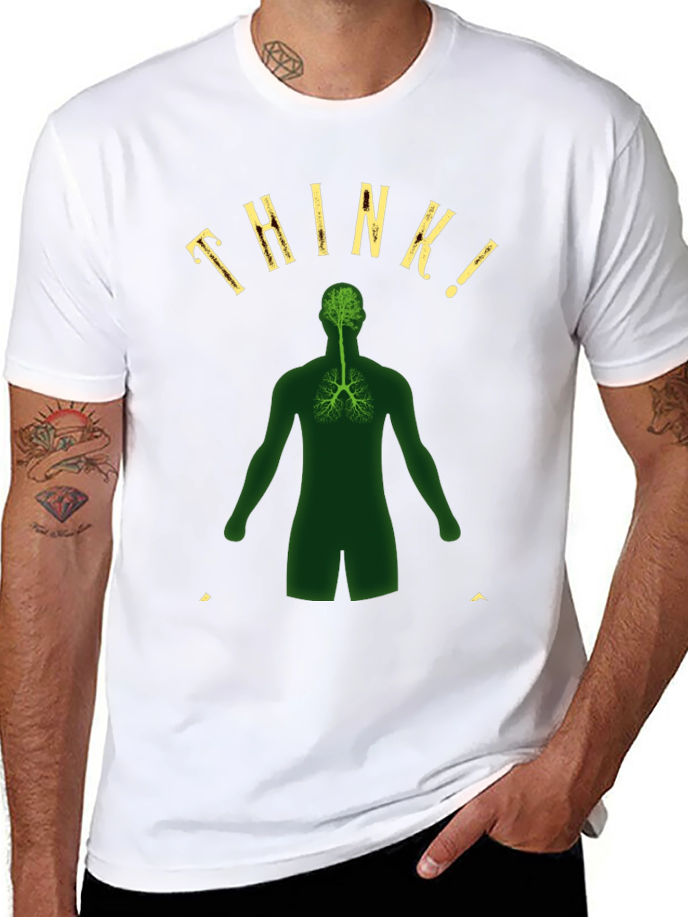 Think! Brain and Lung T-Shirt - Anatomical Awareness Tee