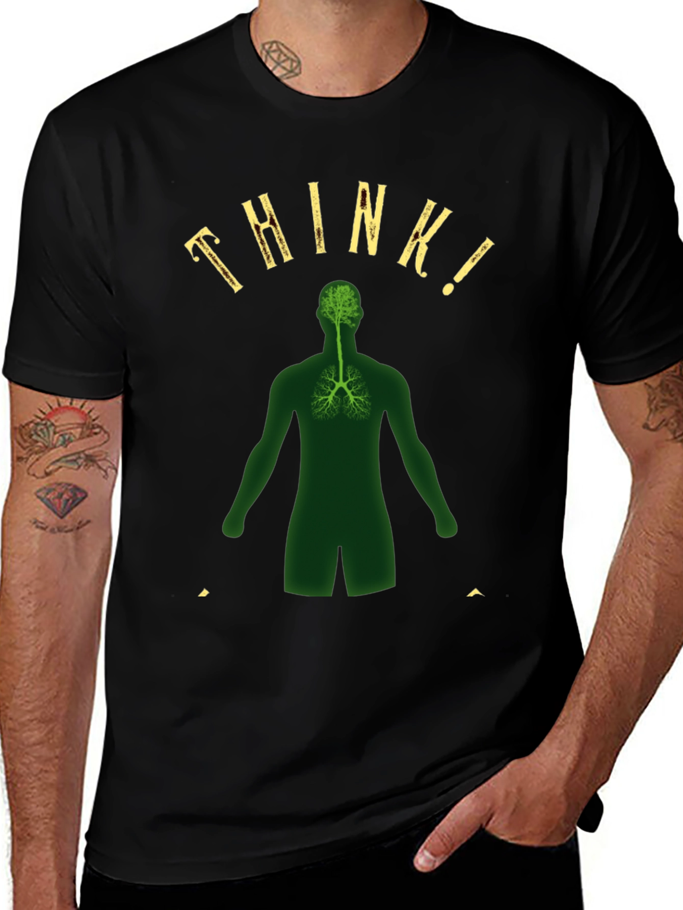Think! Brain and Lung T-Shirt - Anatomical Awareness Tee