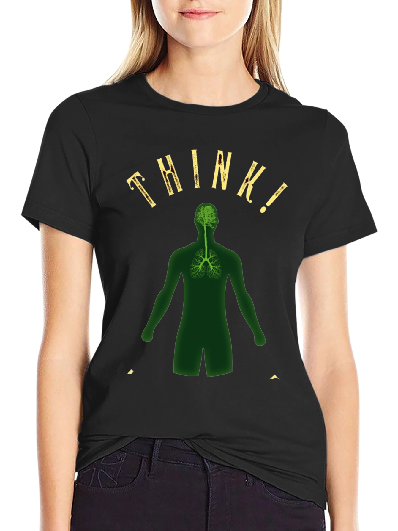 Think! Brain and Lung T-Shirt - Anatomical Awareness Tee