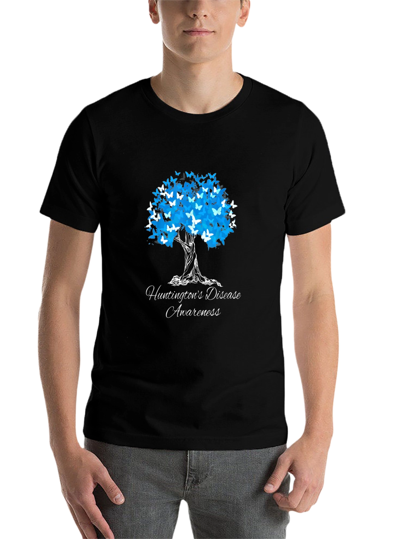 Huntingtons Disease Awareness Butterfly Tree T-Shirt