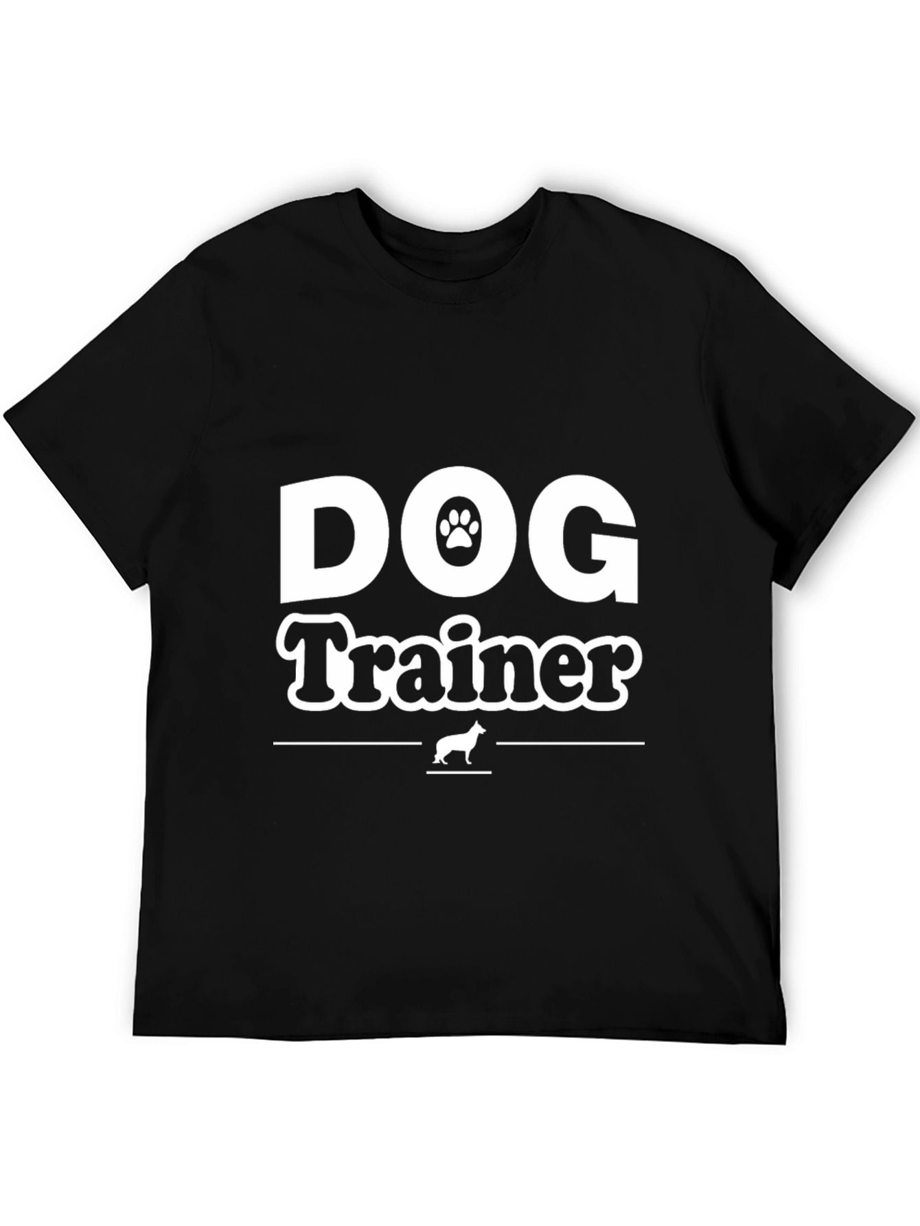 Dog Trainer Graphic Tee - Black Cotton Blend