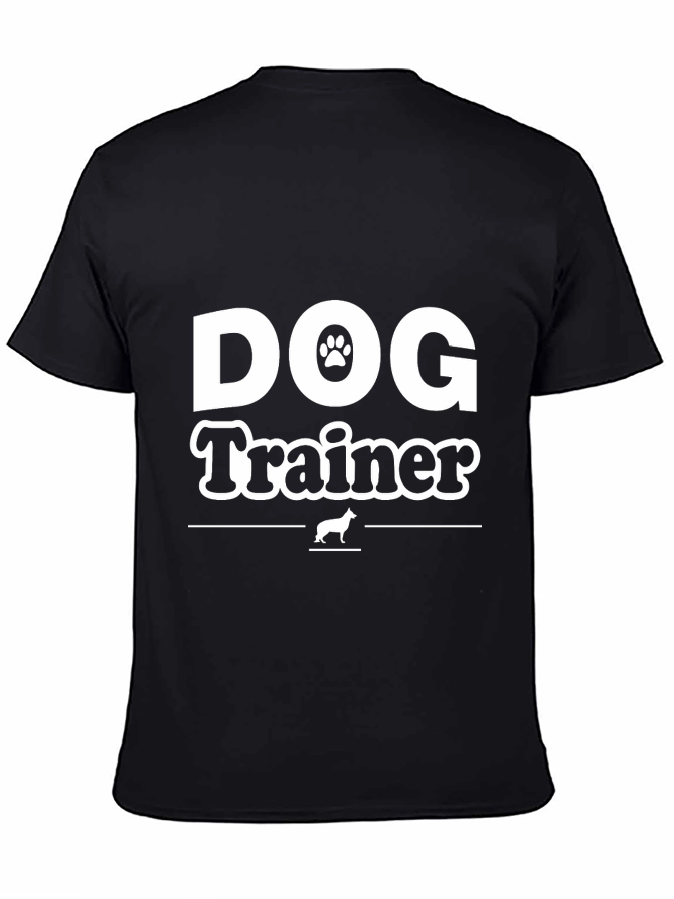 Dog Trainer Graphic Tee - Black Cotton Blend