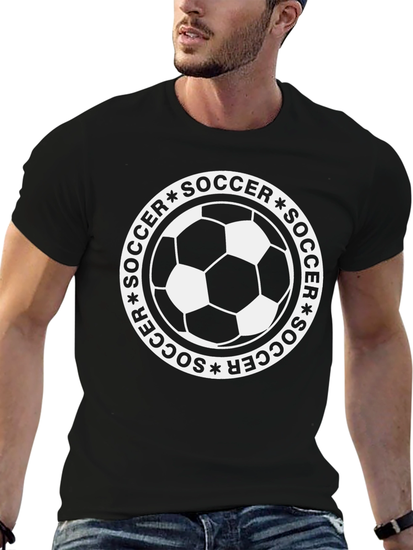 Soccer Graphic T-Shirt - Black