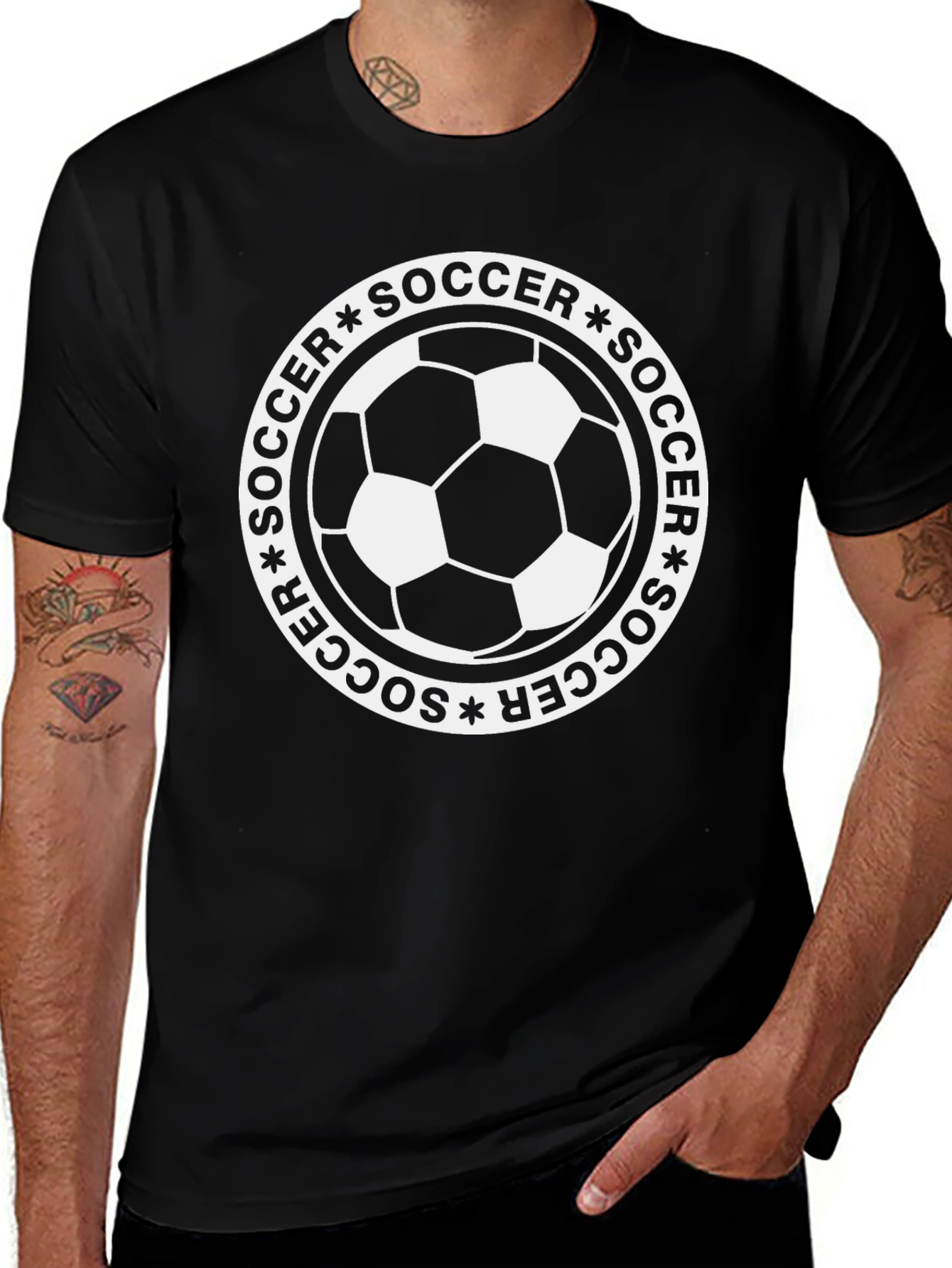 Soccer Graphic T-Shirt - Black