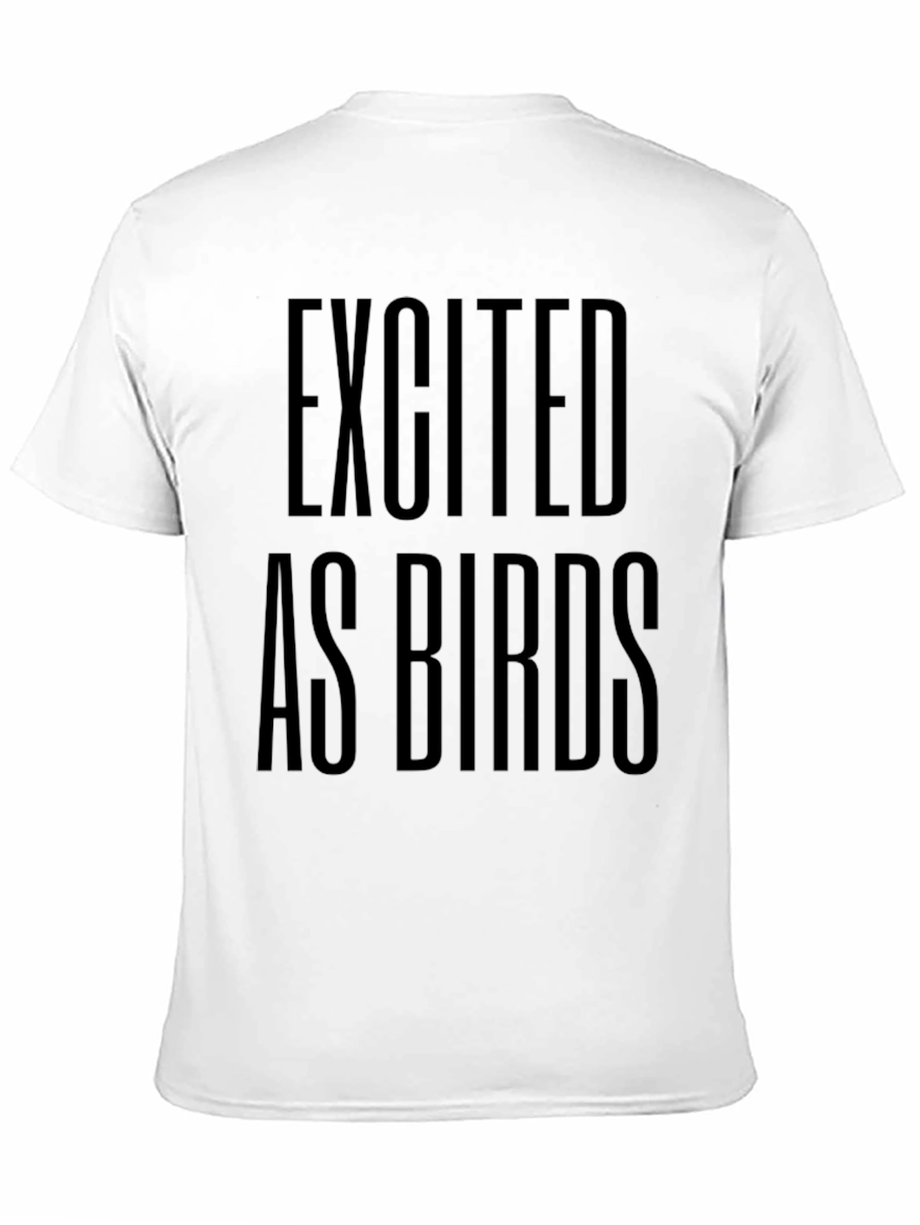 Excited as Birds Graphic Black T-Shirt