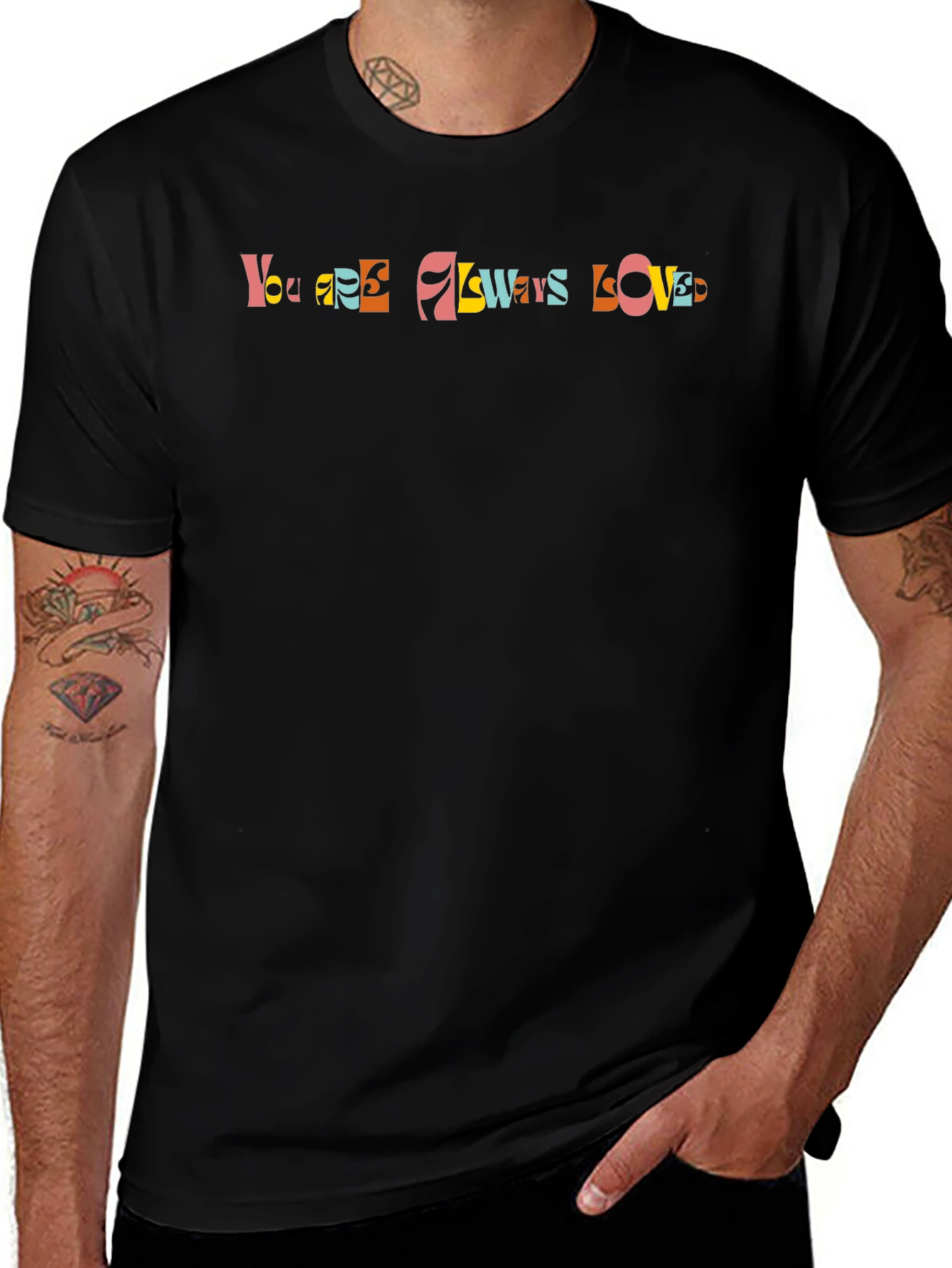 You Are Always Loved Graphic Tee - Black