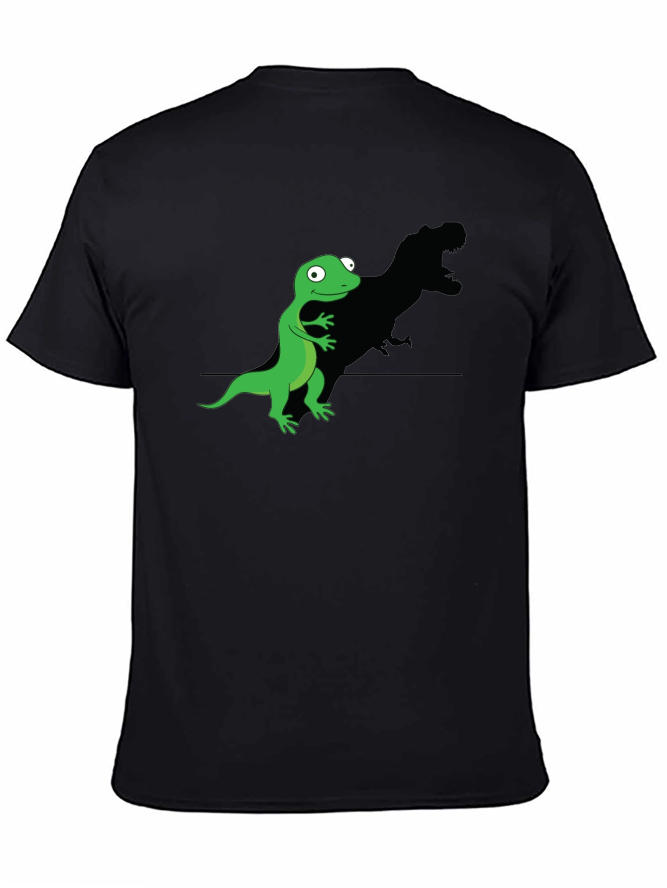 Funny Lizard T-Rex Shadow Graphic Tee