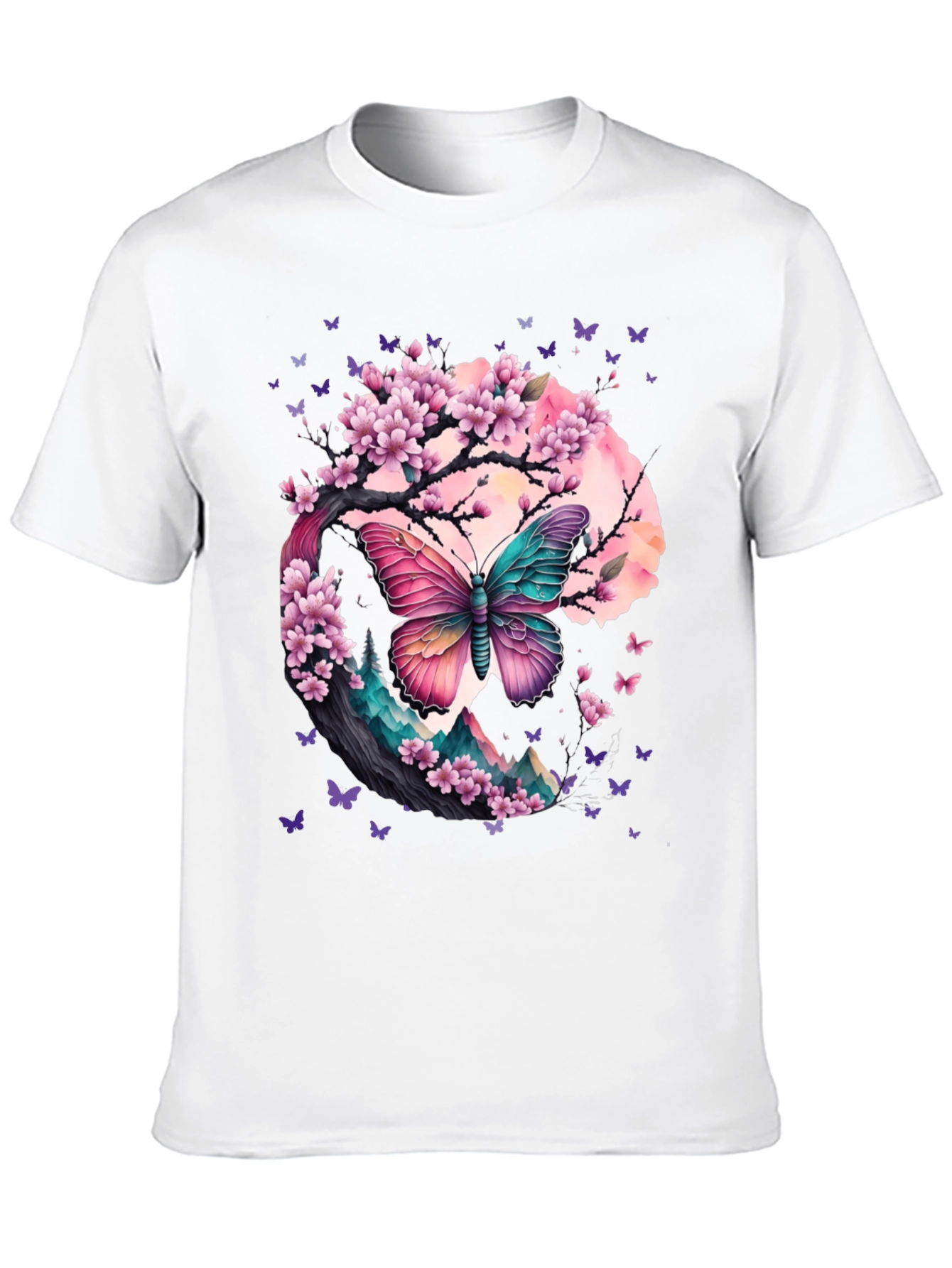 Butterfly Cherry Blossom Graphic Tee