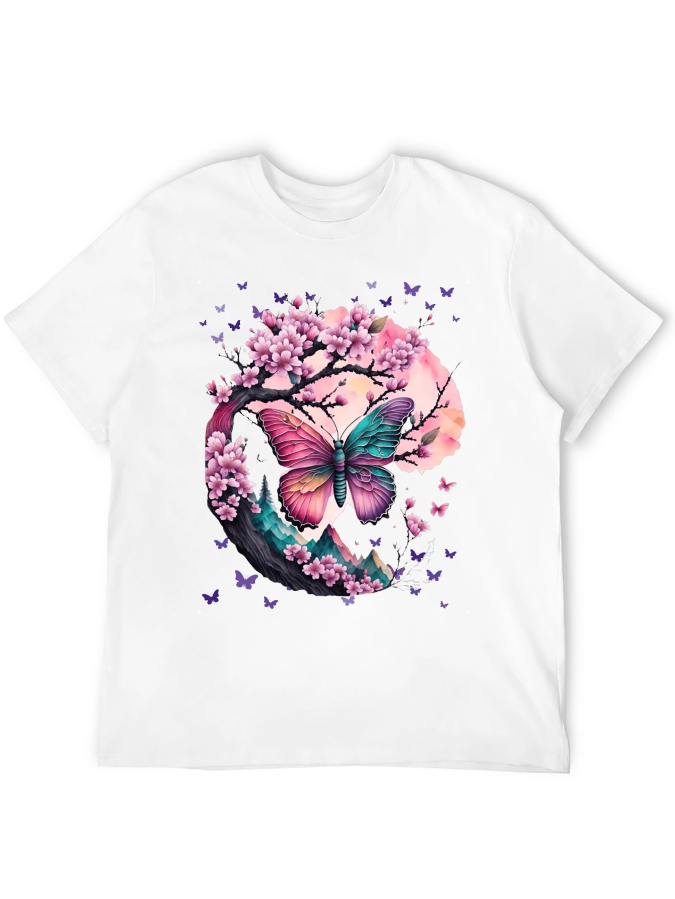 Butterfly Cherry Blossom Graphic Tee