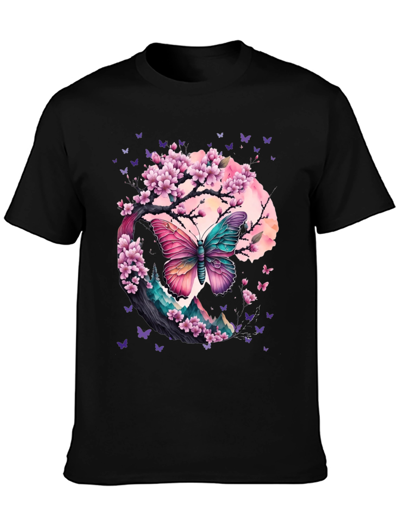 Butterfly Cherry Blossom Graphic Tee