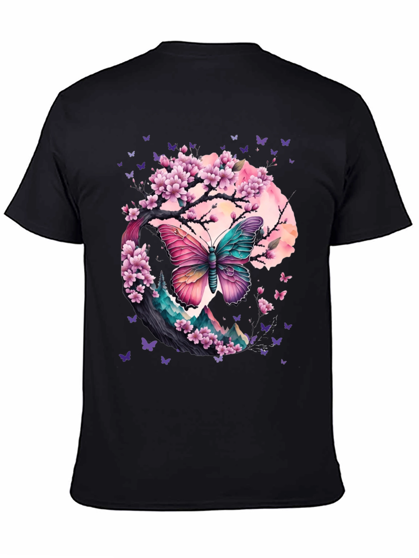 Butterfly Cherry Blossom Graphic Tee
