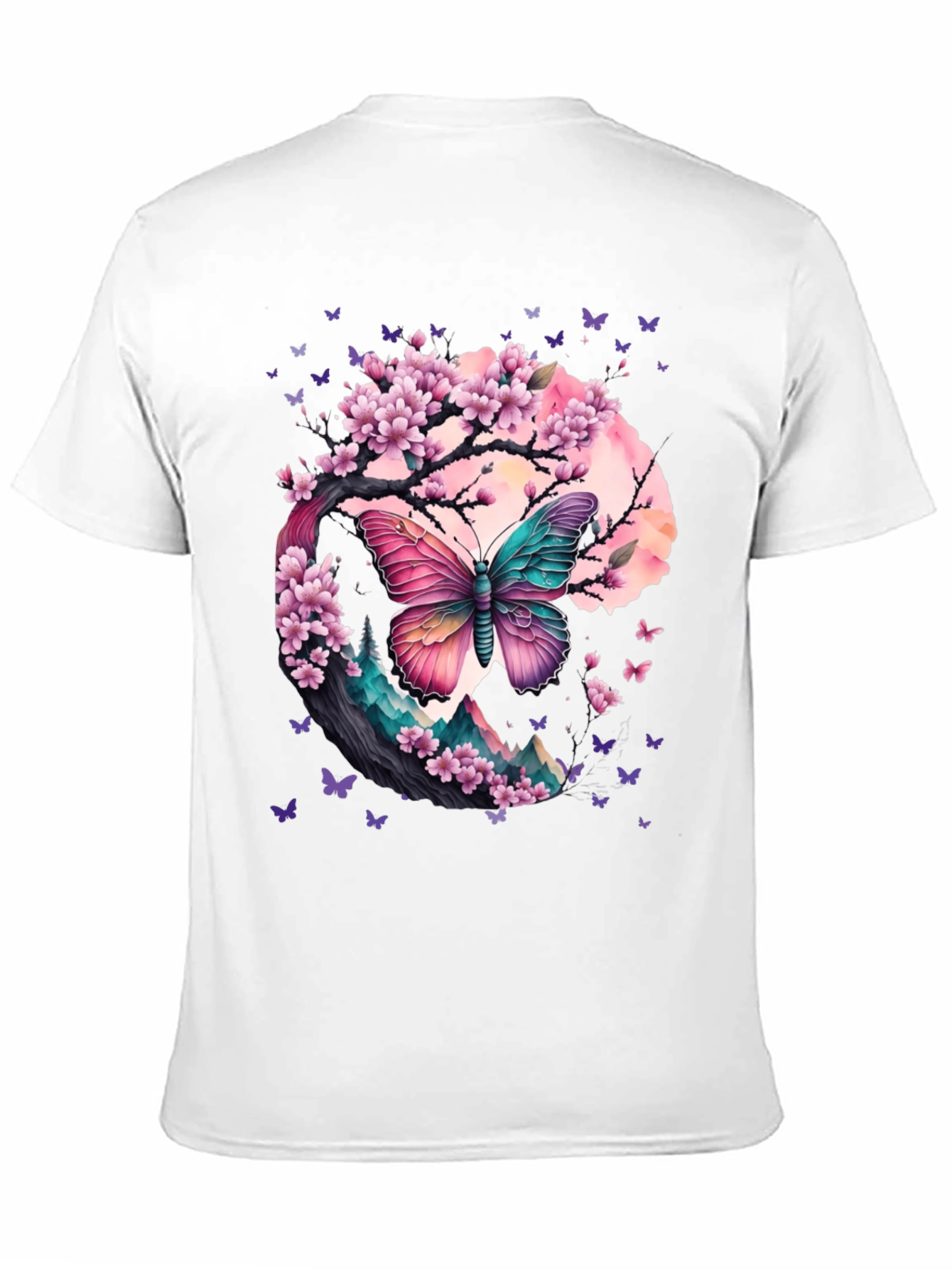 Butterfly Cherry Blossom Graphic Tee