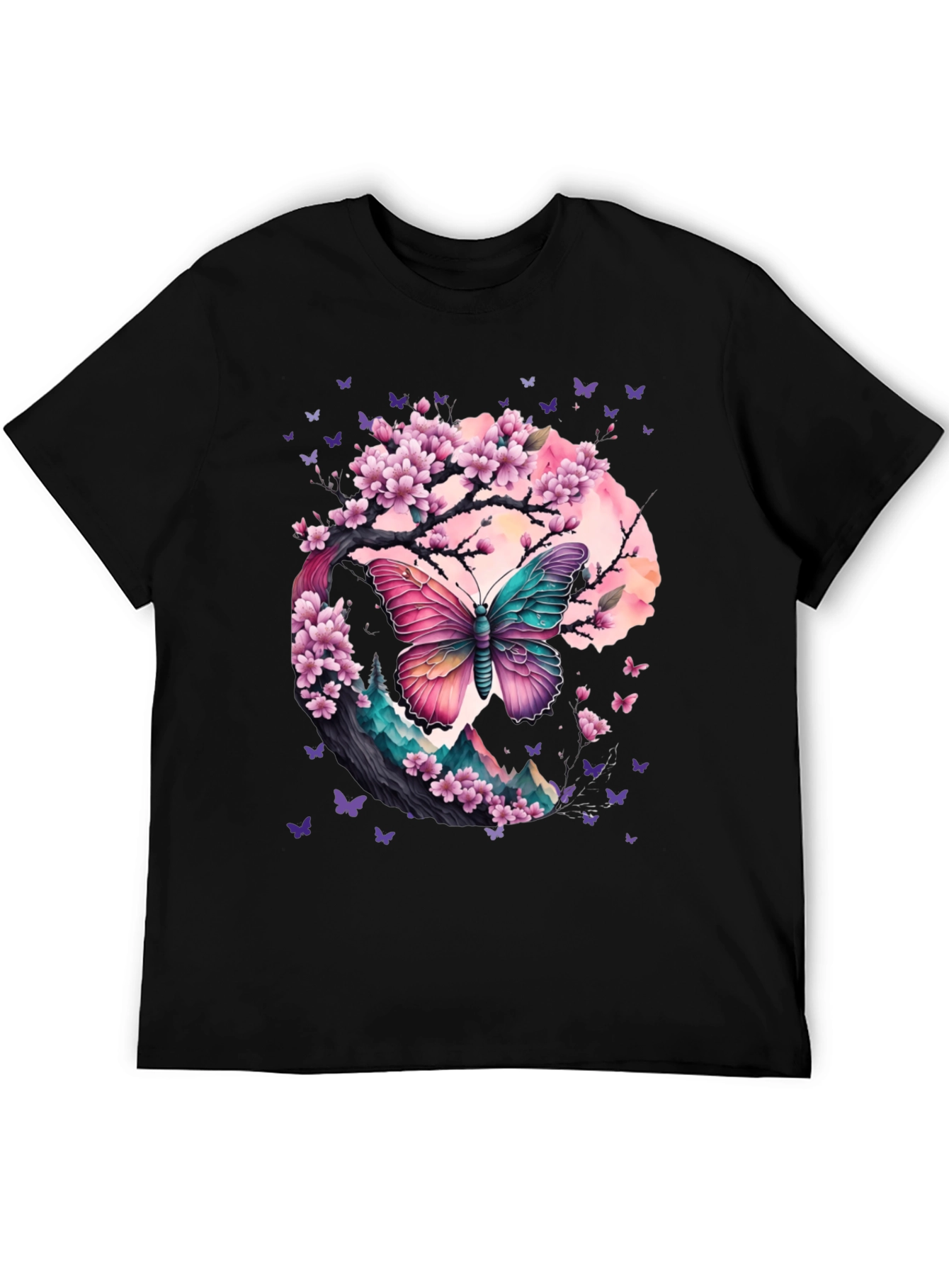 Butterfly Cherry Blossom Graphic Tee