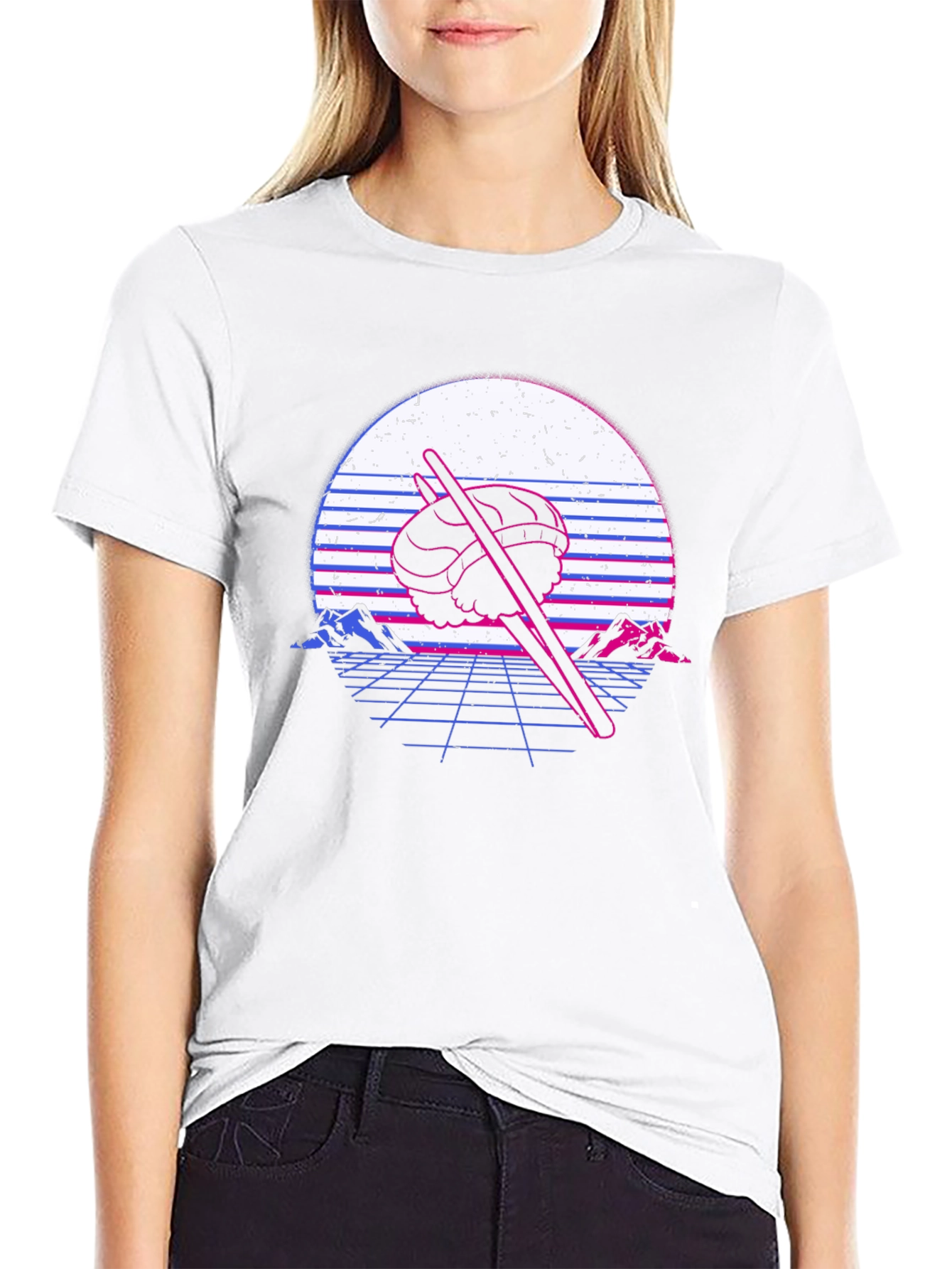 Retro Sushi T-Shirt - Vaporwave Design