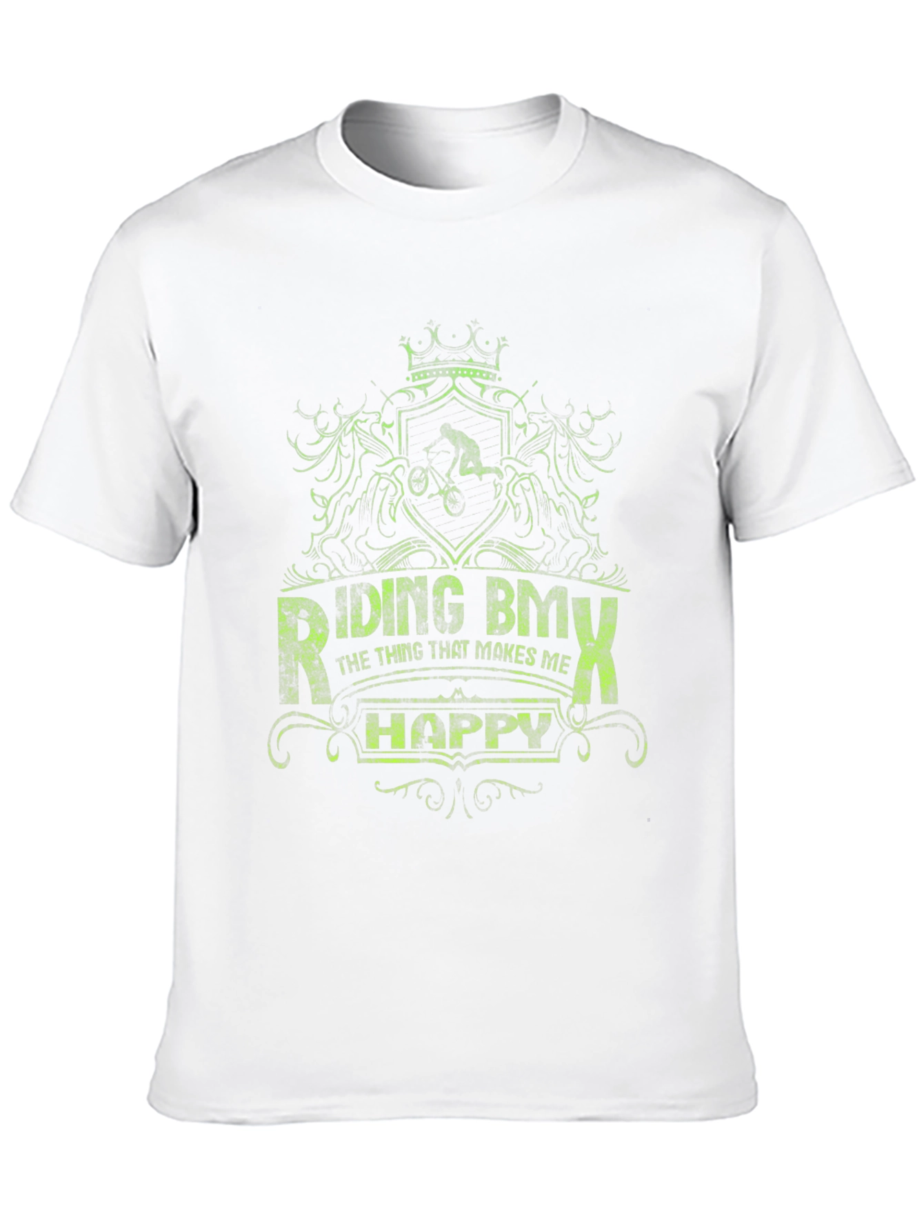 Riding BMX Makes Me Happy Graphic Tee - Black