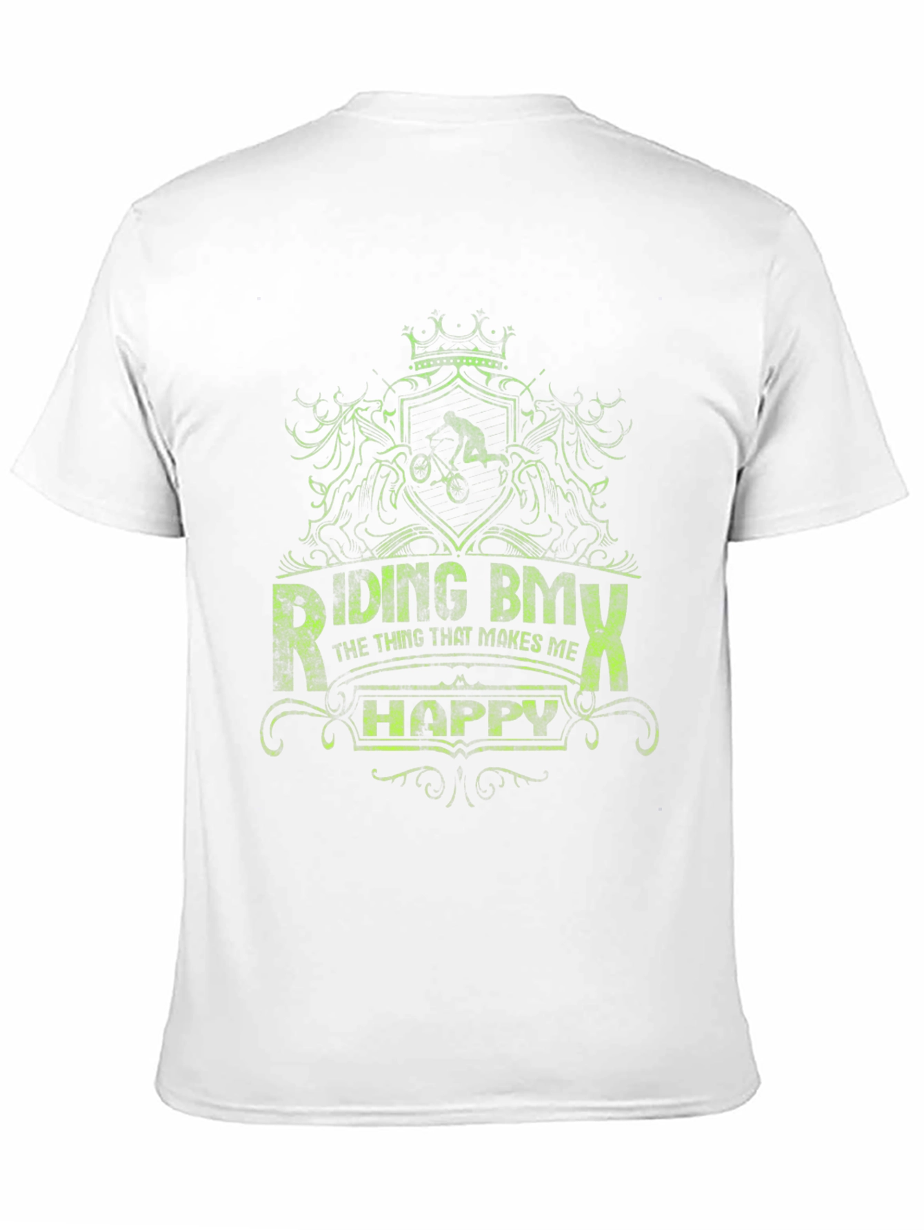 Riding BMX Makes Me Happy Graphic Tee - Black