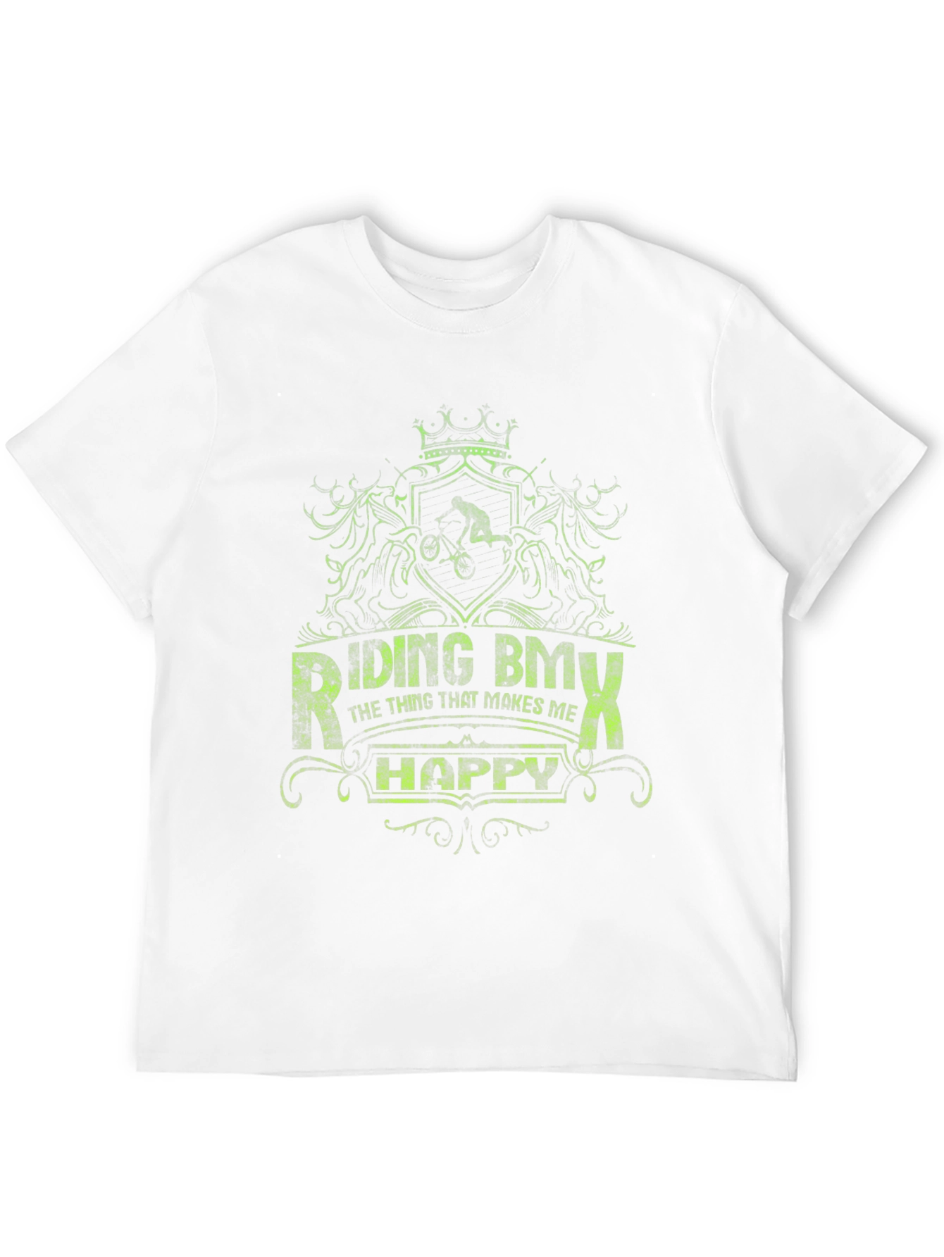 Riding BMX Makes Me Happy Graphic Tee - Black