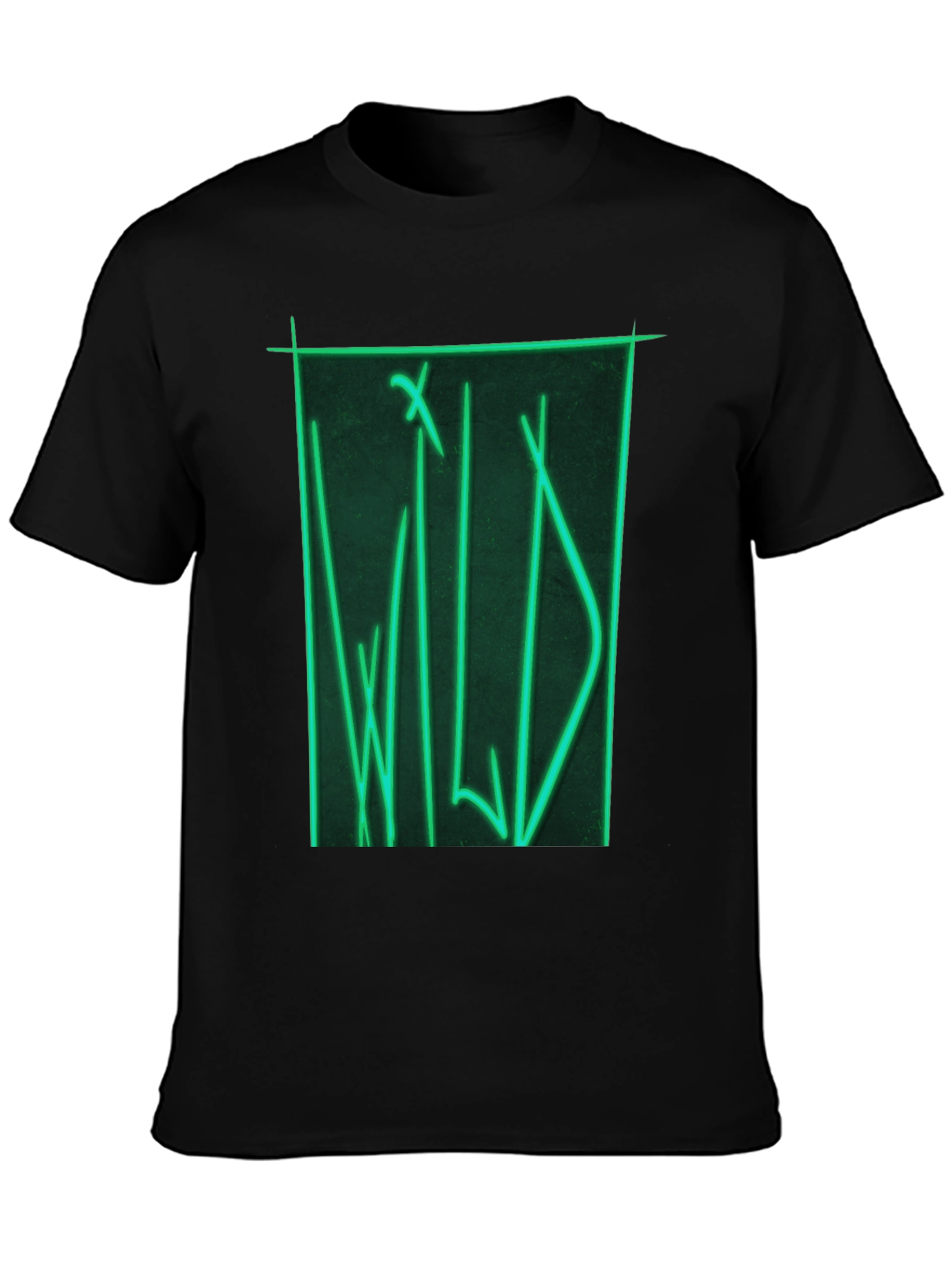 Wild Neon Graphic T-Shirt - Black