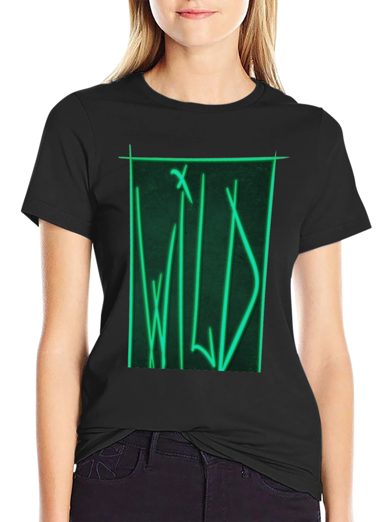 Wild Neon Graphic T-Shirt - Black