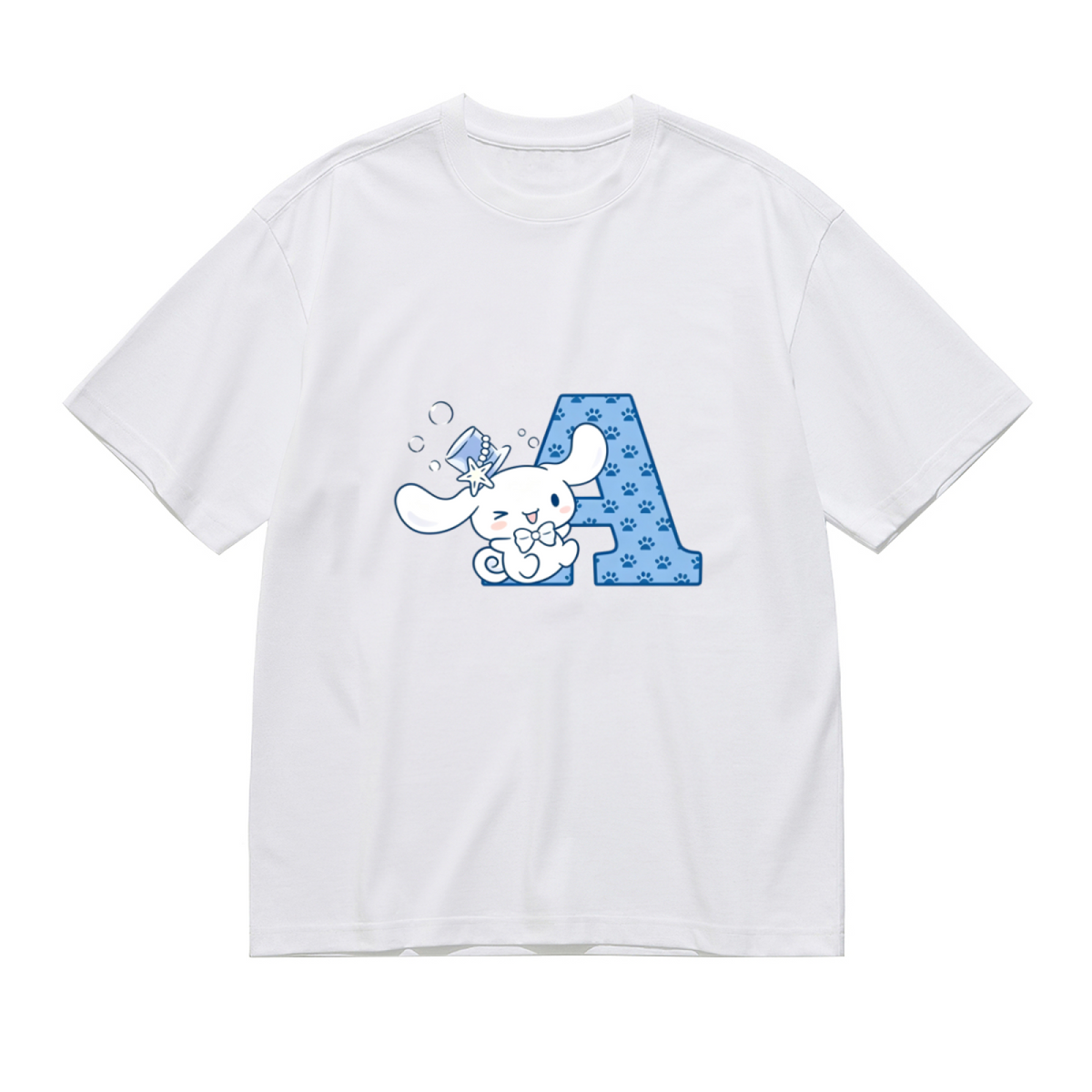 Adorable Cinnamoroll Letter A Design Plus?Size Women T?Shirt