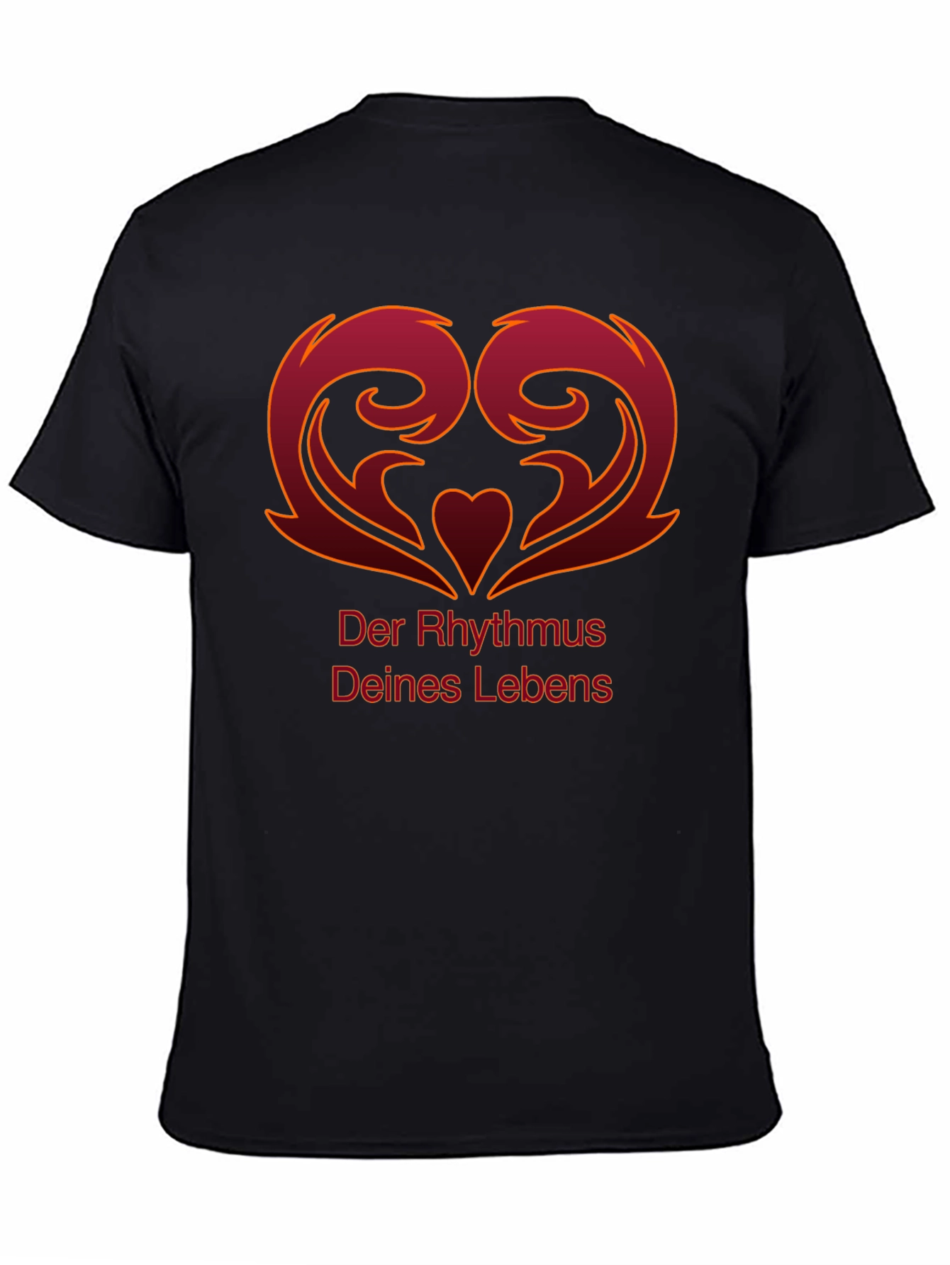 Heart Rhythm Graphic Black T-Shirt
