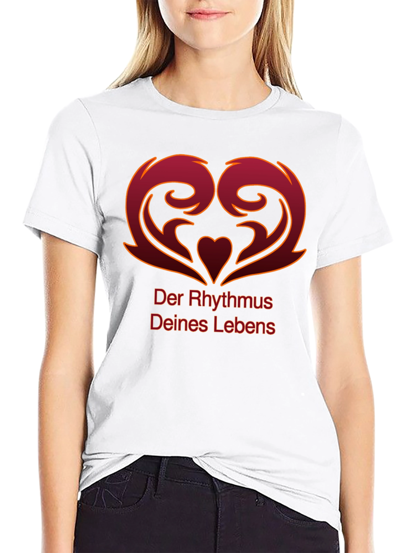 Heart Rhythm Graphic Black T-Shirt