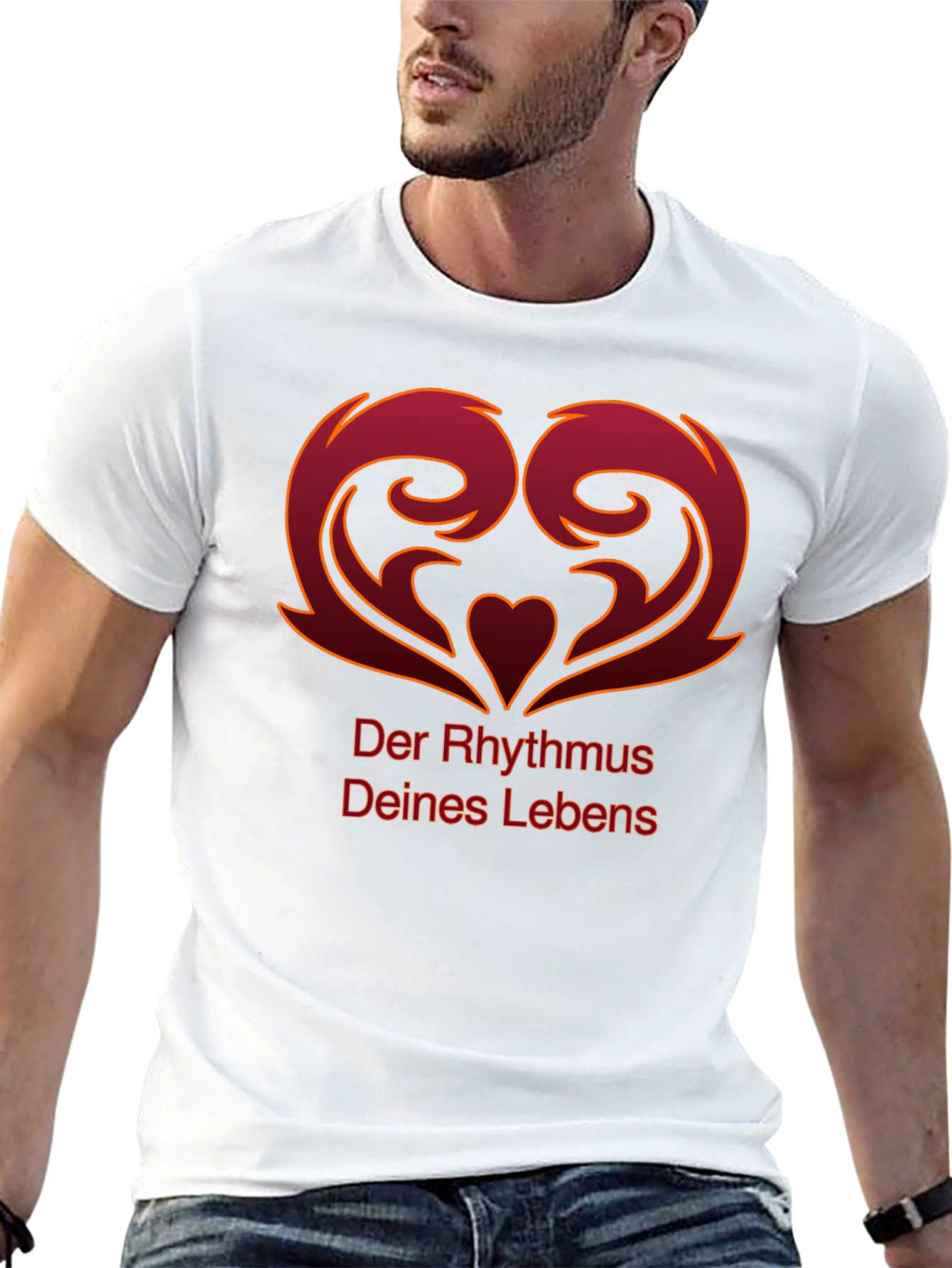 Heart Rhythm Graphic Black T-Shirt