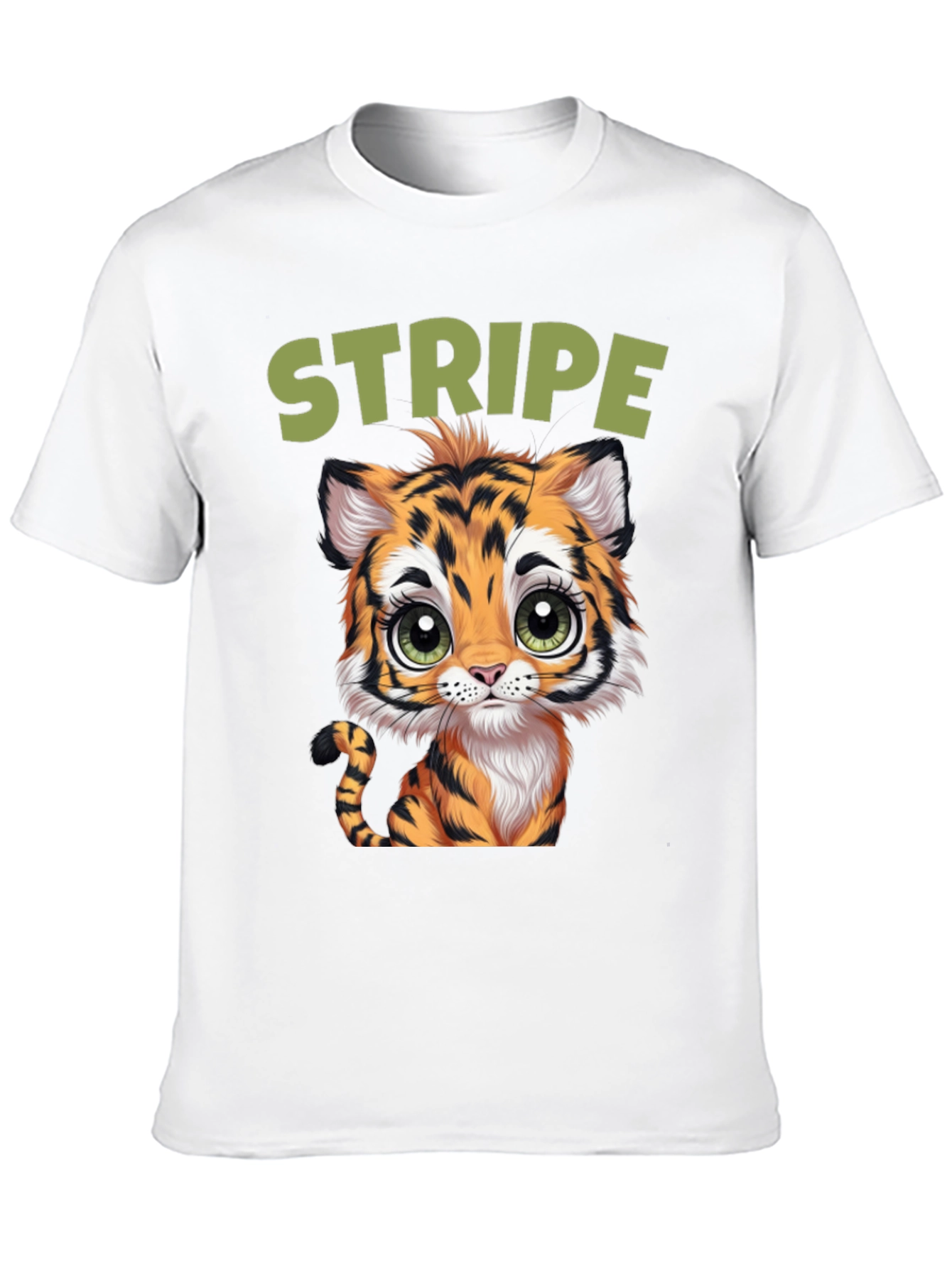 Cute Tiger Stripe Graphic Tee